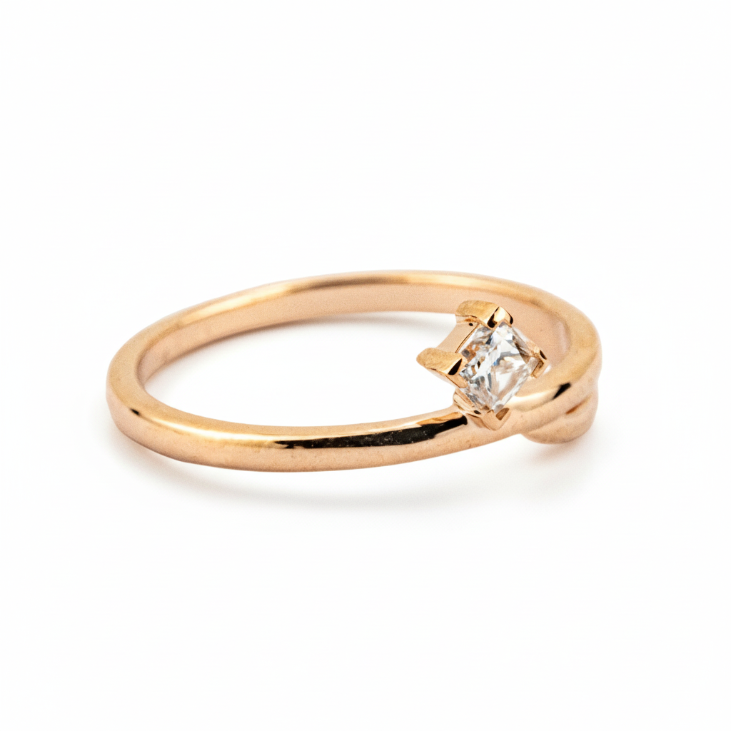 Product view of Moissanite Engagement Ring in Gold