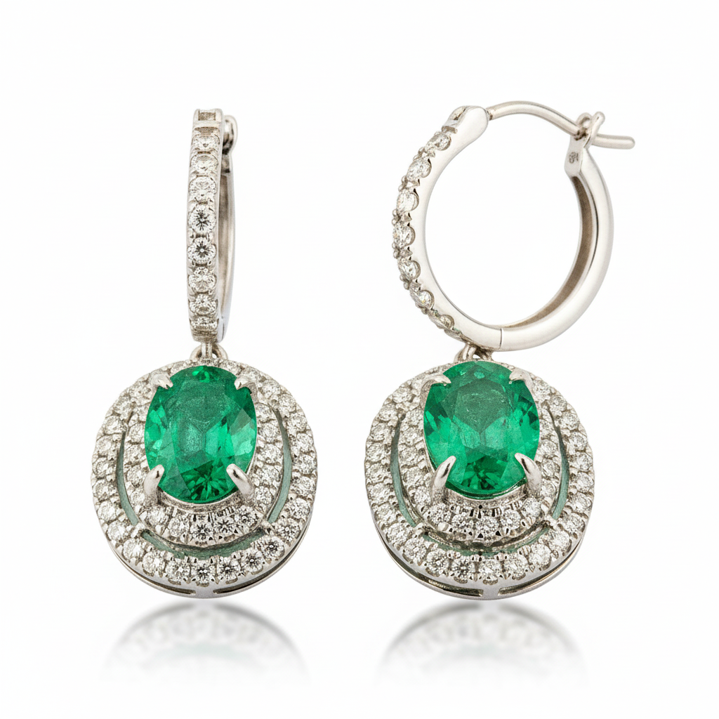 Lifestyle view of Emerald Ring in Gold
