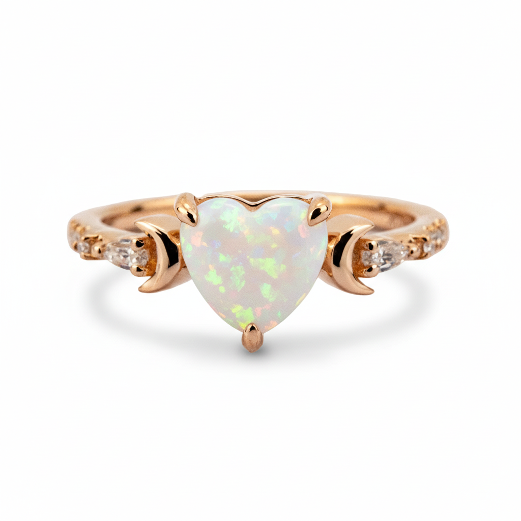 Front view of Opal Men's Ring in Gold