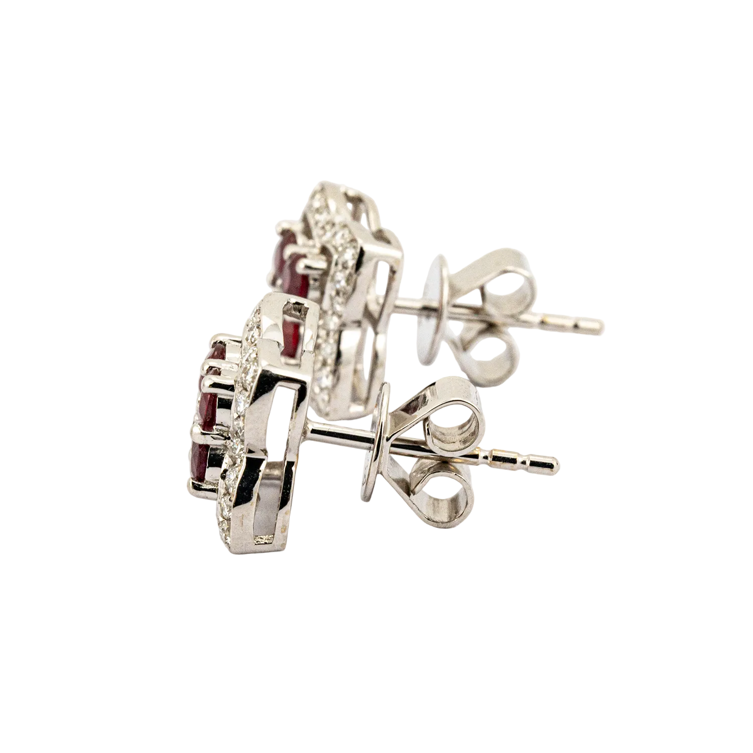 Detailed view of Ruby Ring in White Gold