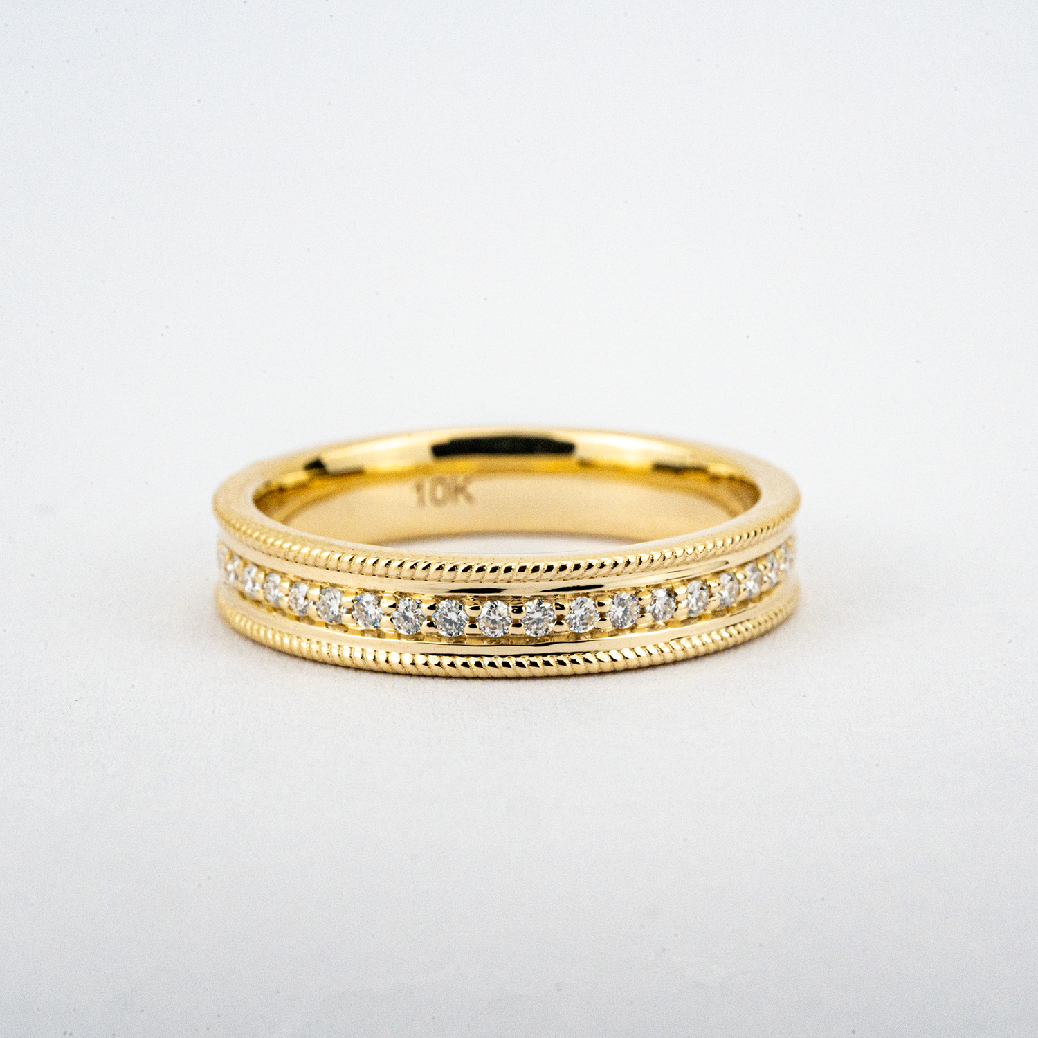 FLUXIS - Yellow Gold Moissanite Vintage Engagement Ring Classic Style Wedding Ring