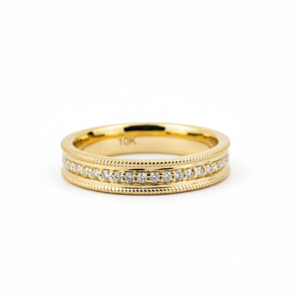 Product view of Moissanite Engagement Ring in Yellow Gold