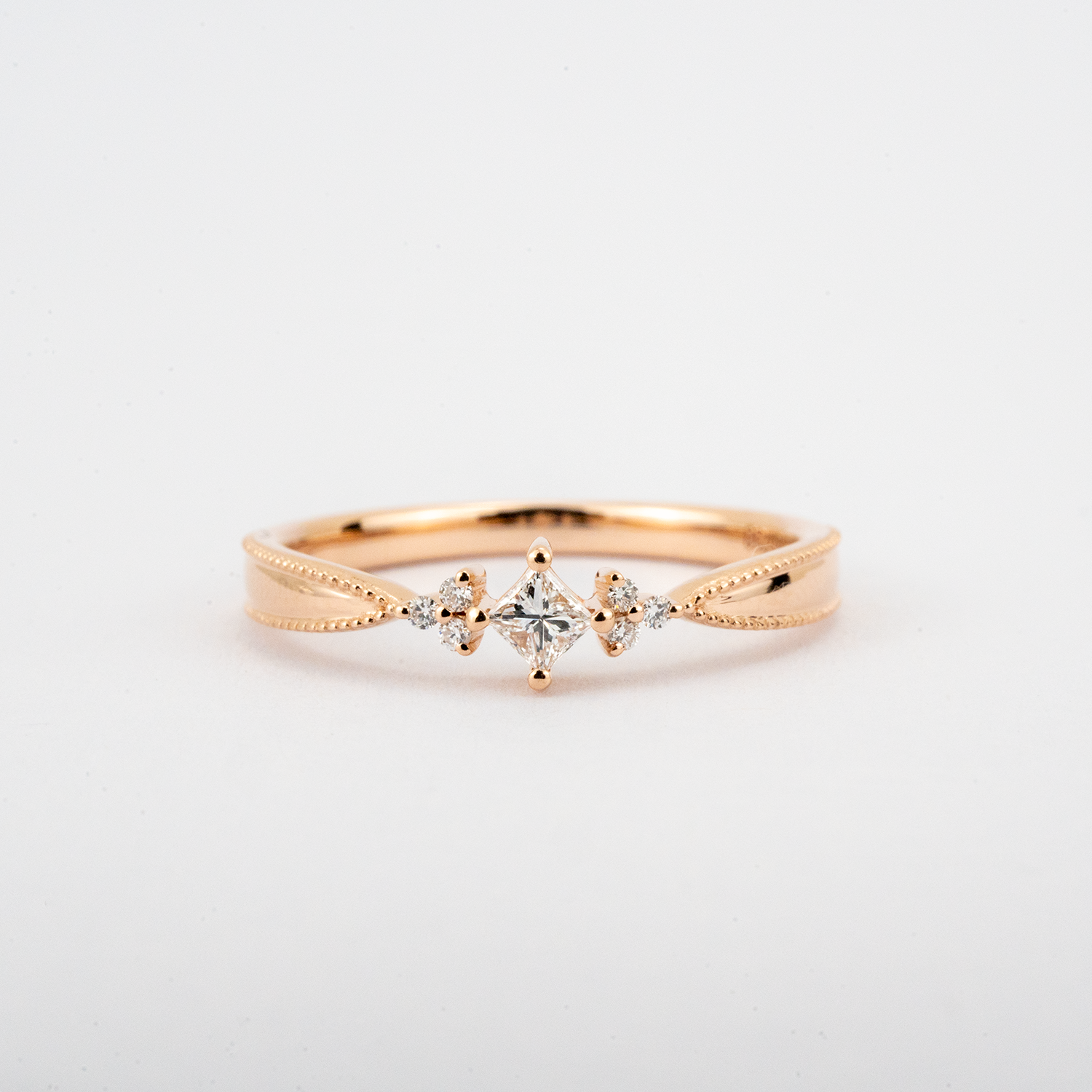 ORA COLLECTION - Classic Diamond Rose Gold Couple Ring Engagement Ring