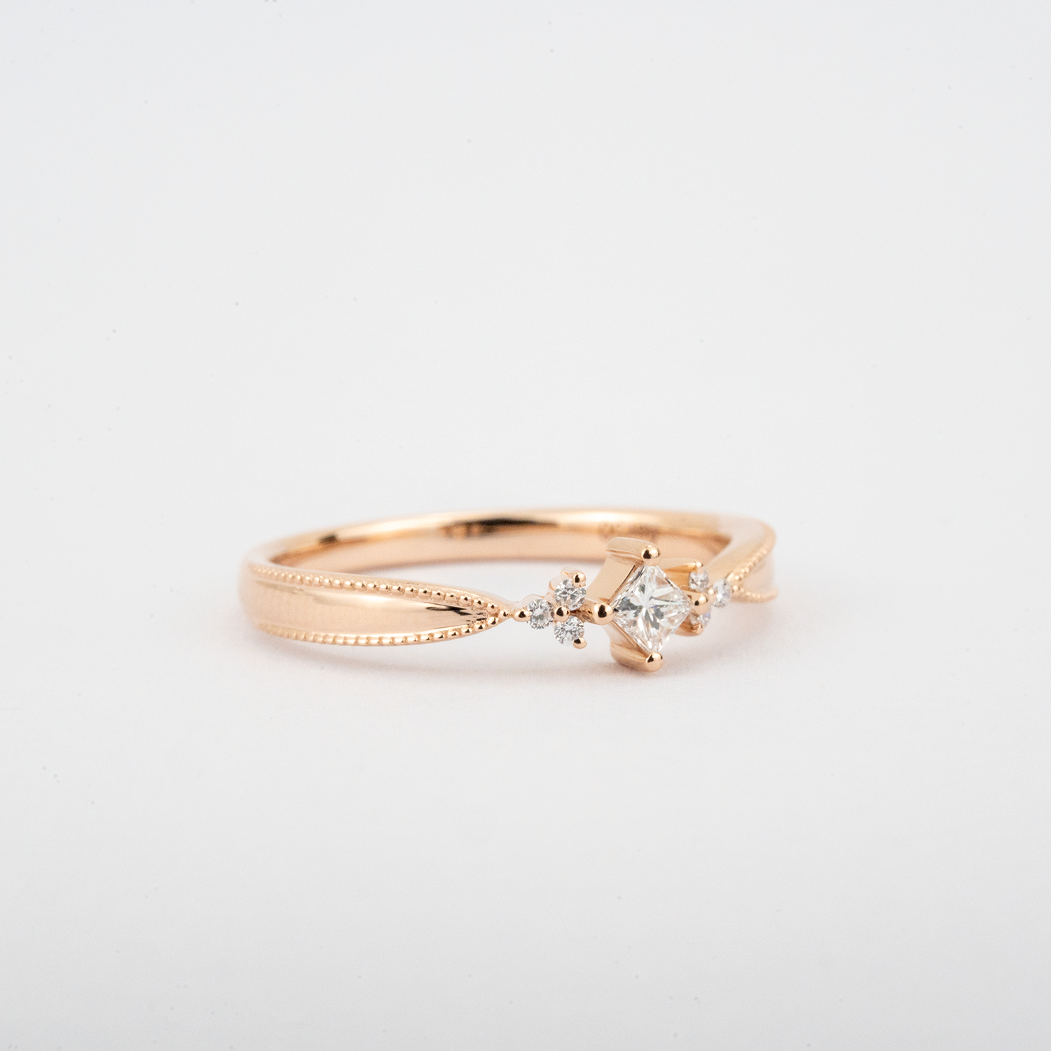 ORA COLLECTION - Classic Diamond Rose Gold Couple Ring Engagement Ring
