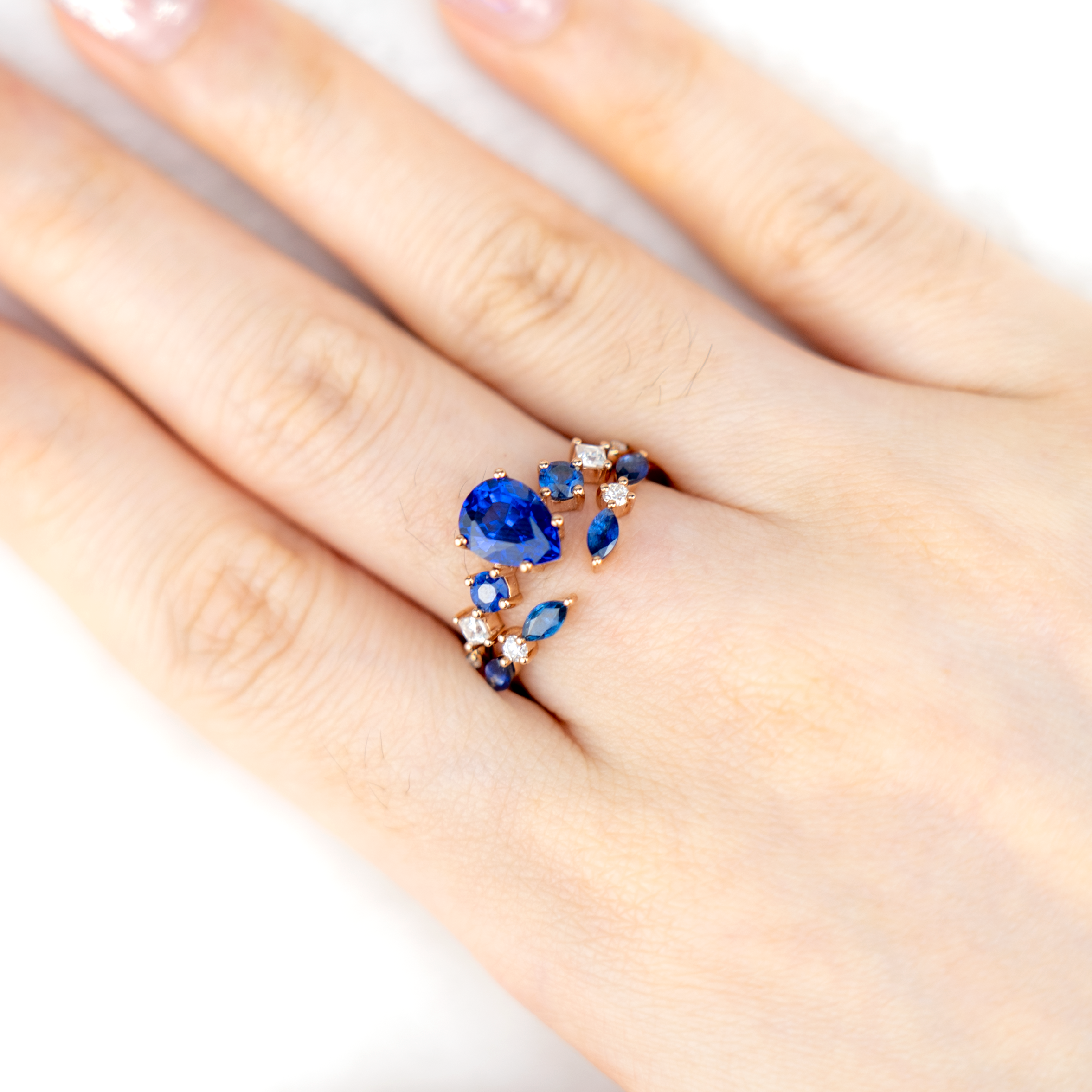 Exquisite sapphire engagement ring set for a luxurious touch