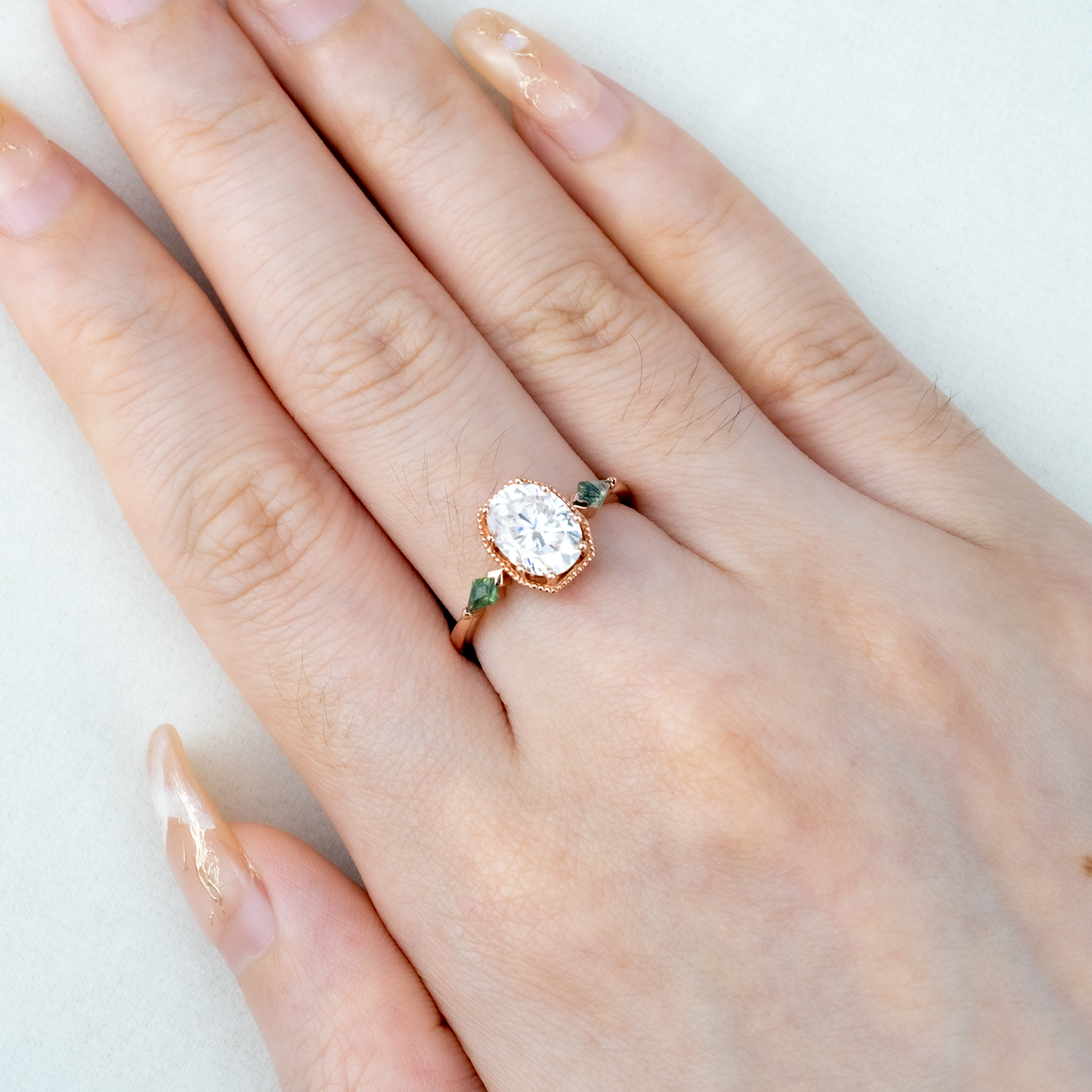 Octagon Moissanite Ring - Luxurious CZ Gemstone Jewelry for Women