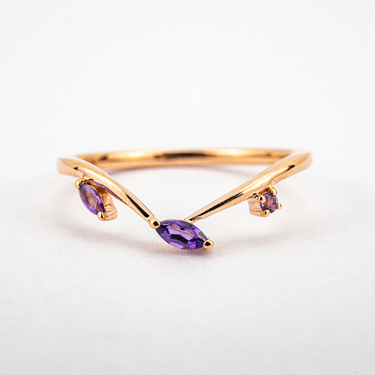 Heart Cut Alexandrite With Amethyst Engagement Ring Set Floral Engagement Ring Set