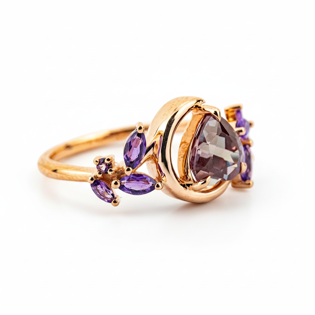 Product view of Alexandrite Engagement Ring in Gold