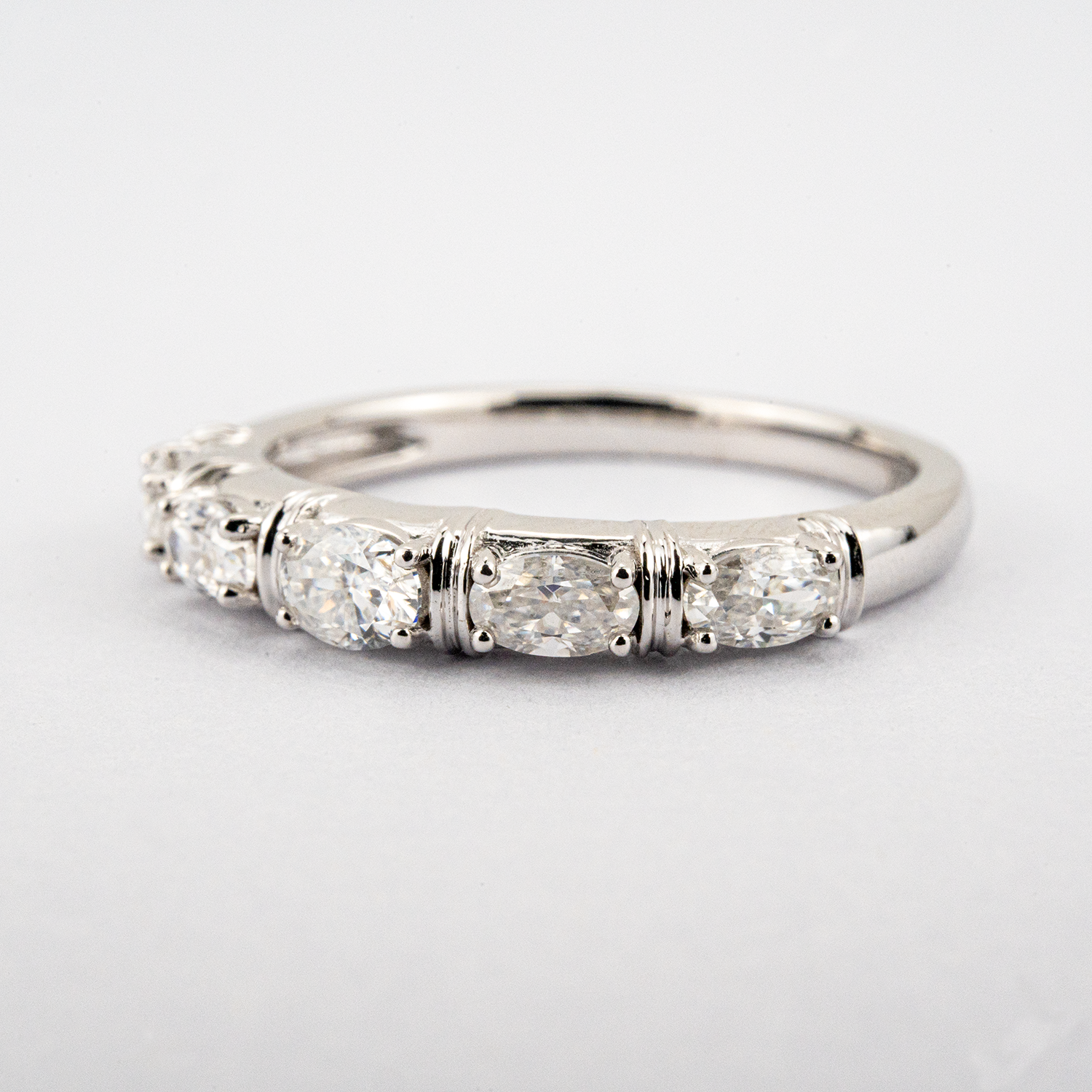 Luxury Moissanite White Gold Three-piece Engagement Wedding Gift Set Diamond Ring Set