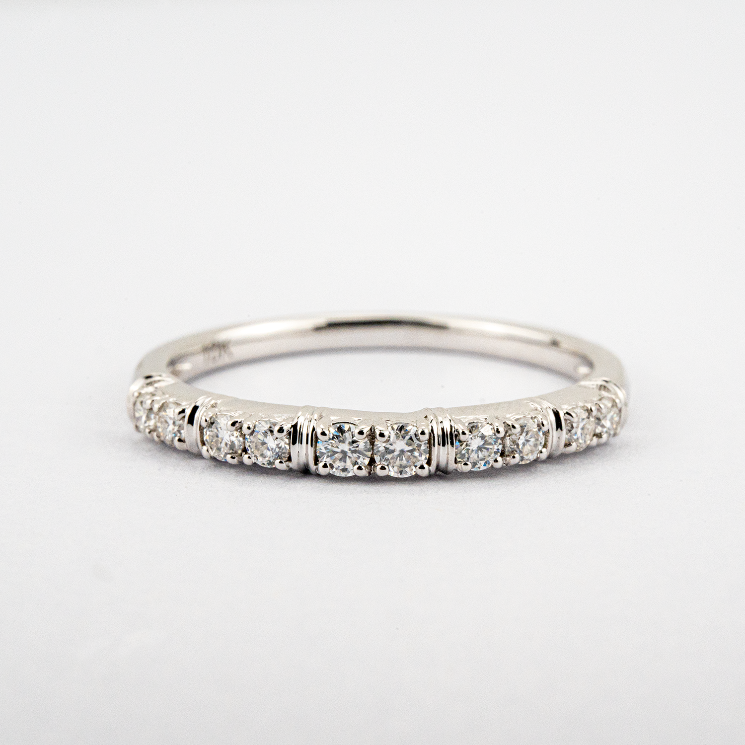 Luxury Moissanite White Gold Three-piece Engagement Wedding Gift Set Diamond Ring Set