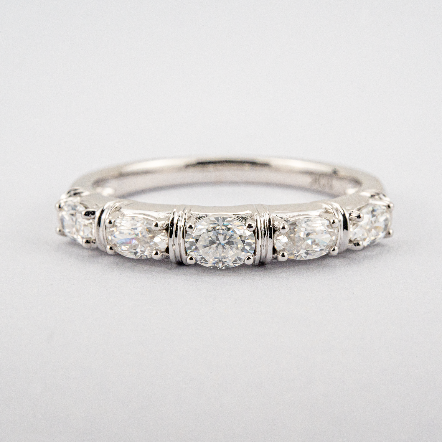 Luxury Moissanite White Gold Three-piece Engagement Wedding Gift Set Diamond Ring Set