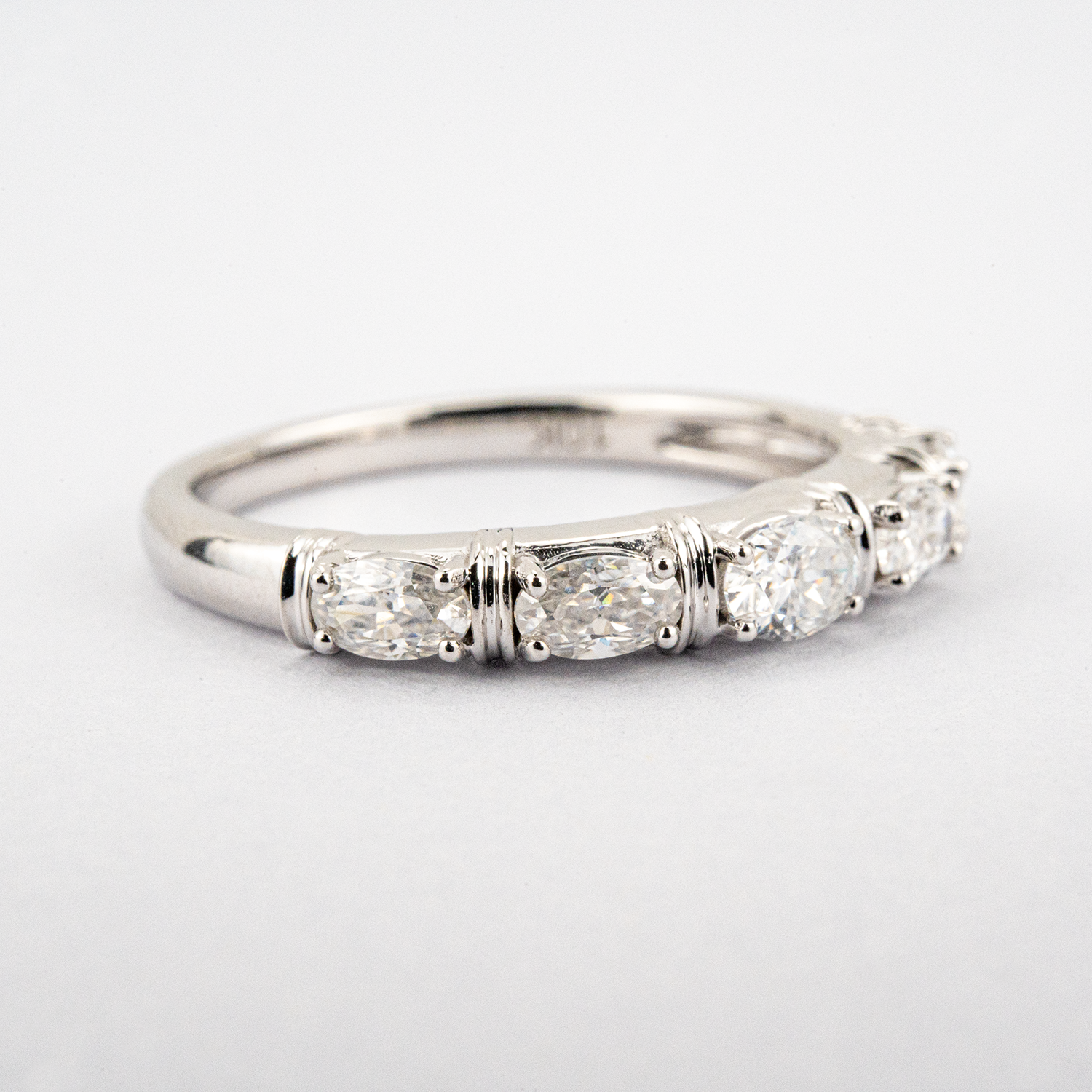 Luxury Moissanite White Gold Three-piece Engagement Wedding Gift Set Diamond Ring Set