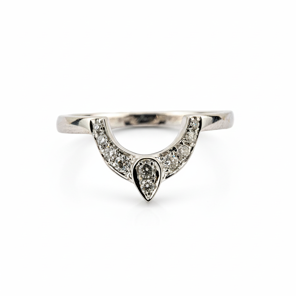 Product view of Sapphire Ring Set in White Gold