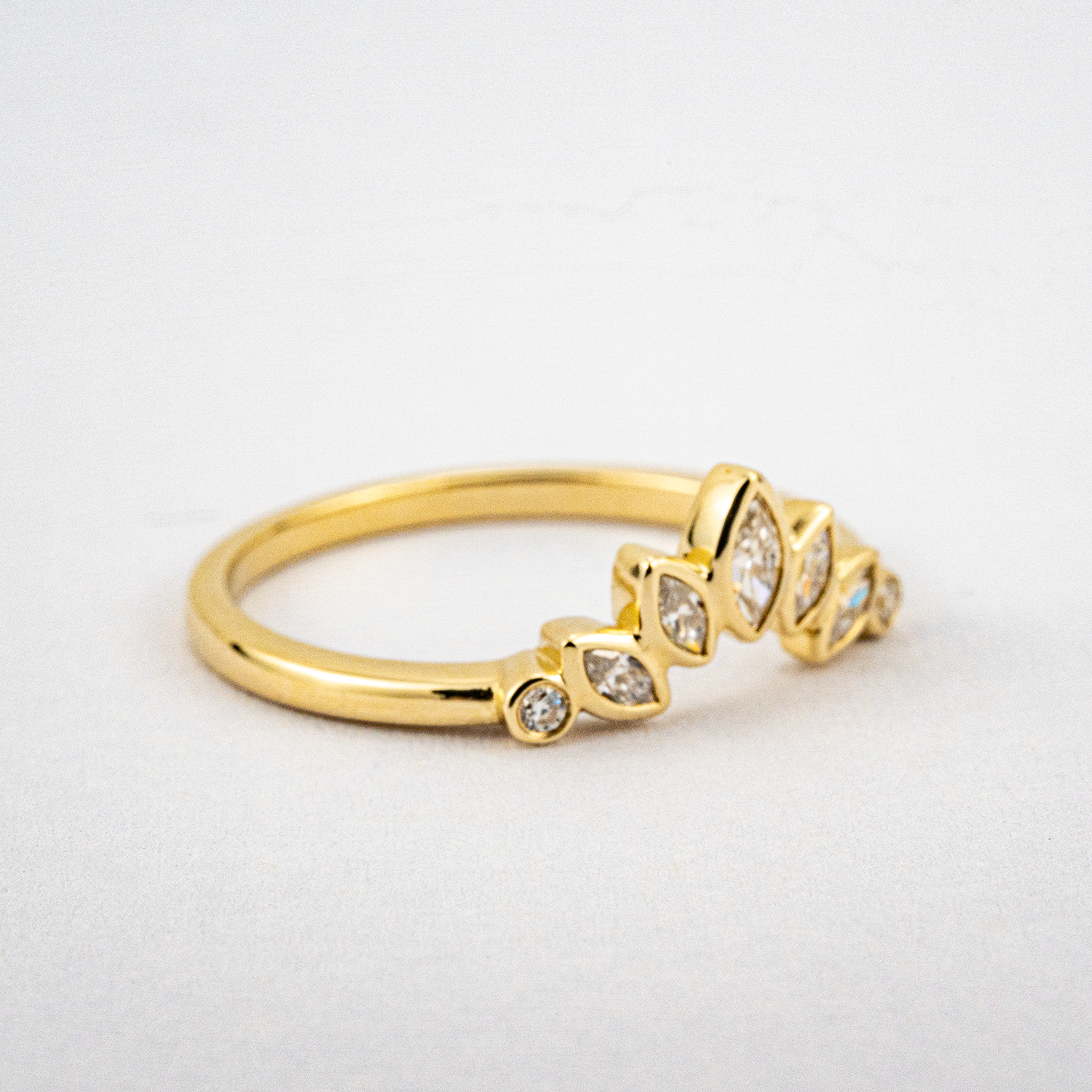 Marquise Moissanite Stackable Dainty Ring Match Ring
