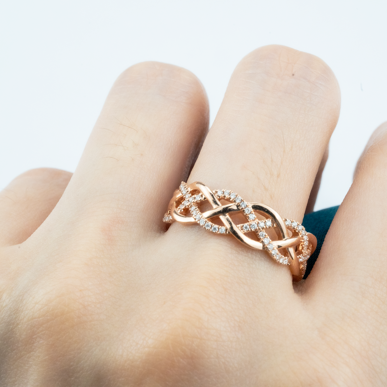 Minimalism Rose Gold Band Moissanite Engagement Ring Match Ring For Couple Promise Ring