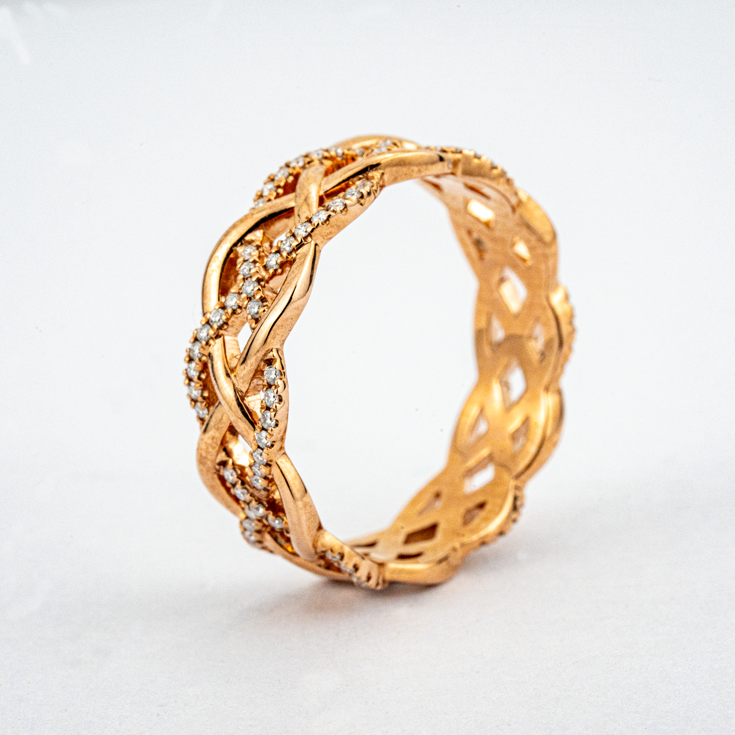 Minimalism Rose Gold Band Moissanite Engagement Ring Match Ring For Couple Promise Ring