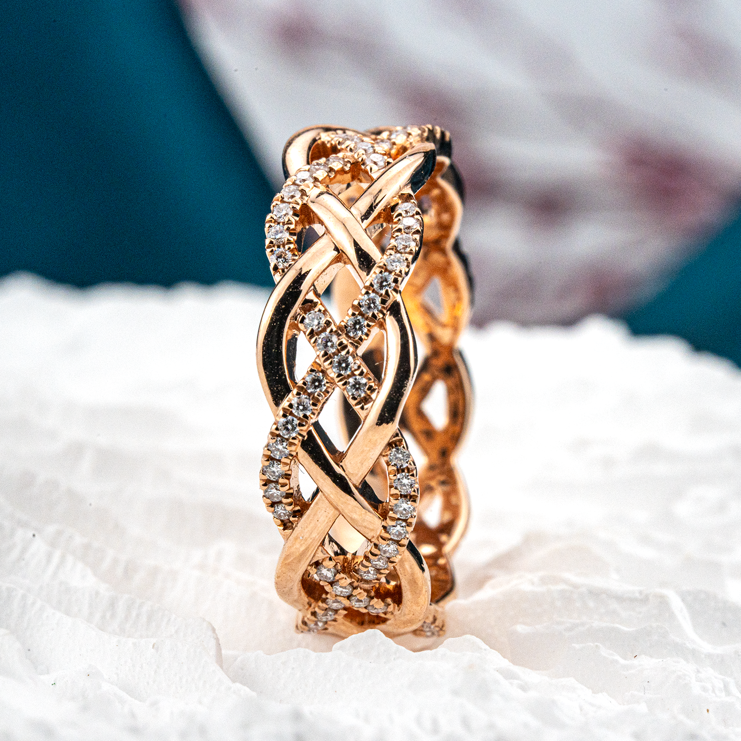 Minimalism Rose Gold Band Moissanite Engagement Ring Match Ring For Couple Promise Ring