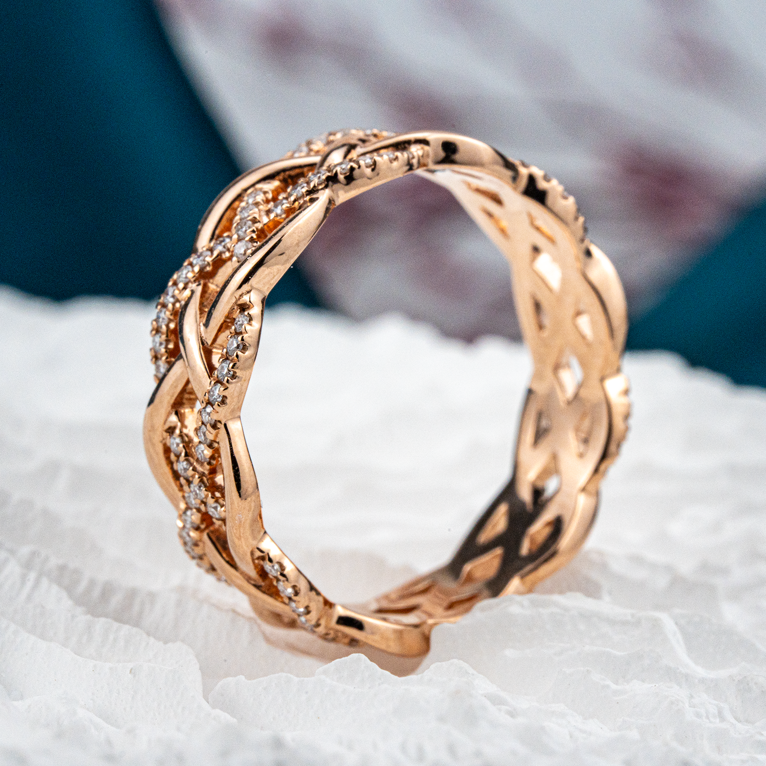 Minimalism Rose Gold Band Moissanite Engagement Ring Match Ring For Couple Promise Ring