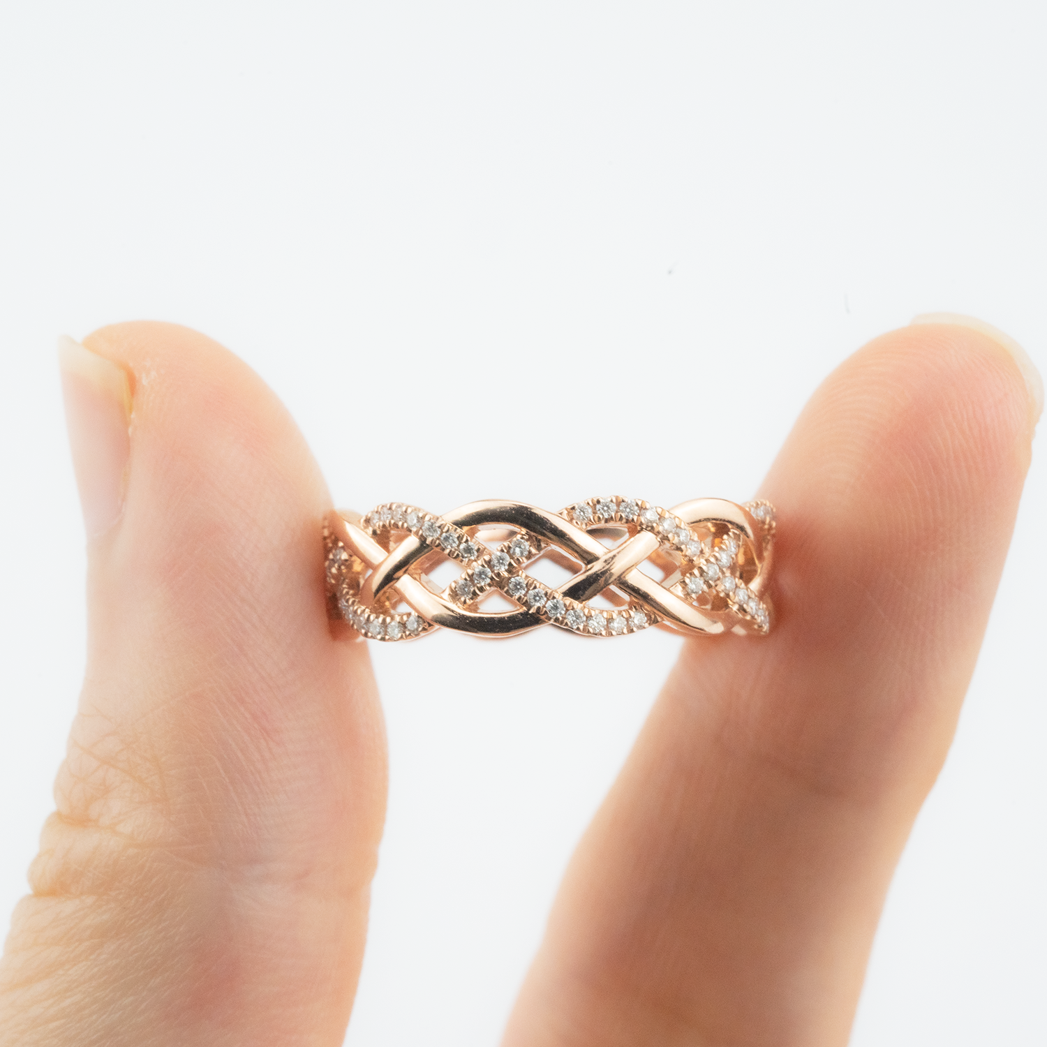 Minimalism Rose Gold Band Moissanite Engagement Ring Match Ring For Couple Promise Ring
