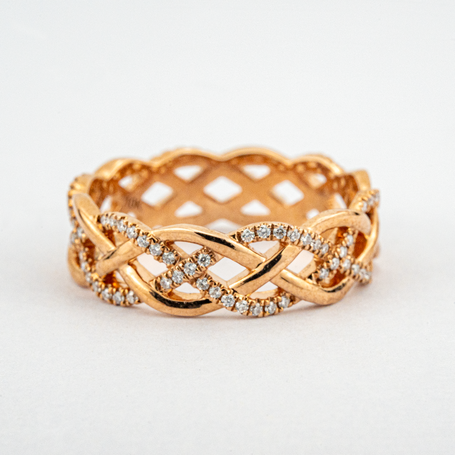 Minimalism Rose Gold Band Moissanite Engagement Ring Match Ring For Couple Promise Ring