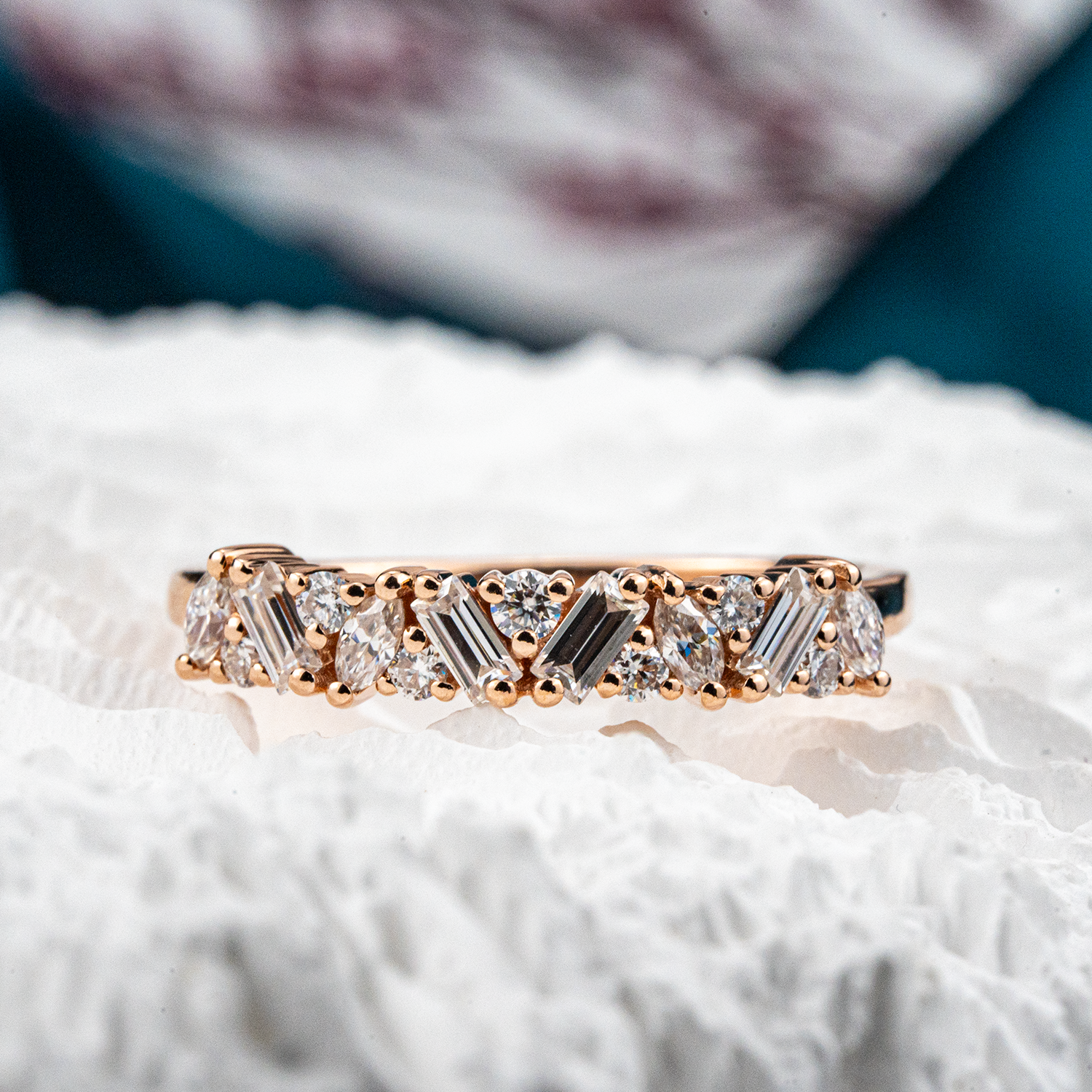 Moissanite Dainty Engagement Rings Minimalist Ring Diamond Gold Ring Rose Gold