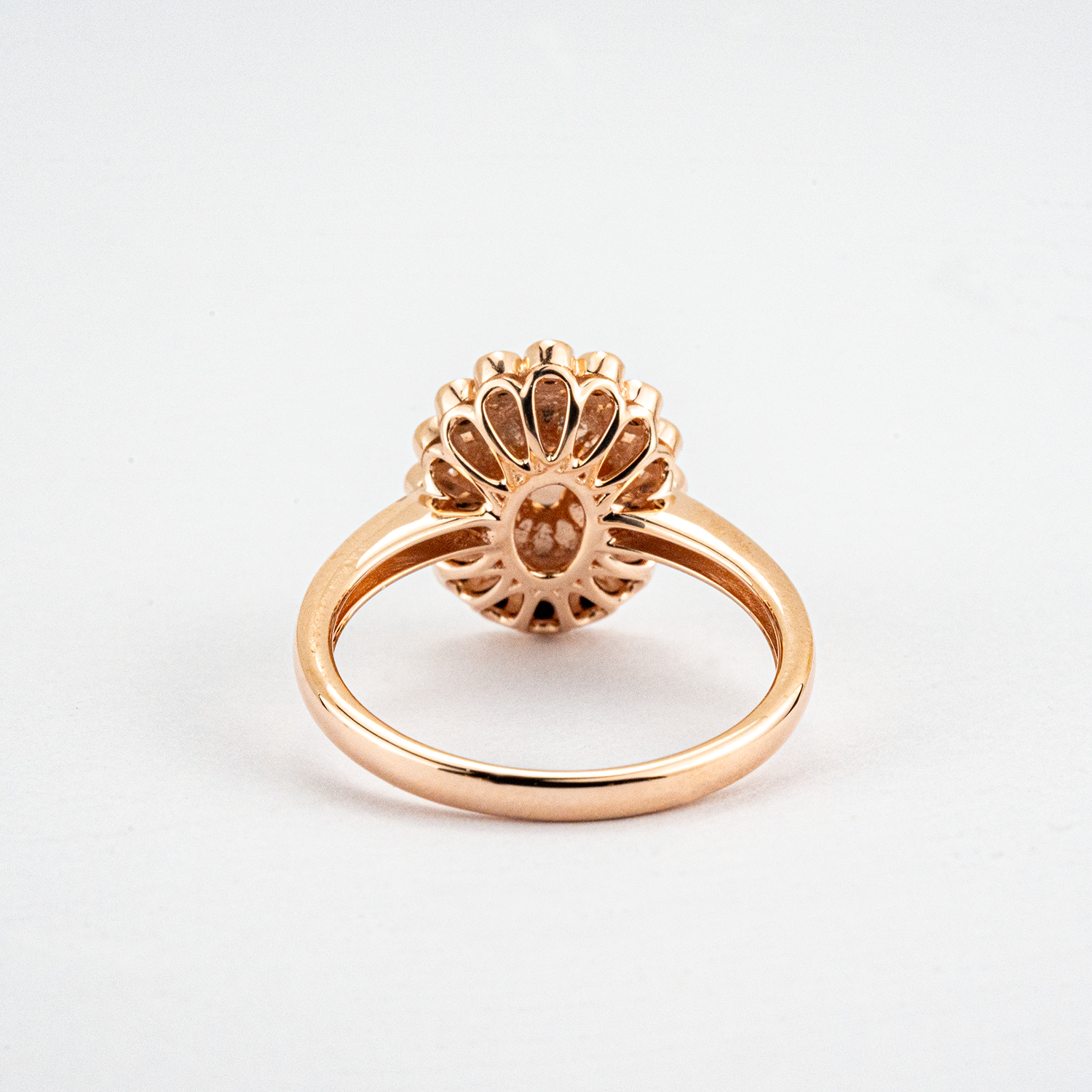 Oval Nature Opal with Black Onyx Rose Gold Unique Ring Opal Engagement Ring