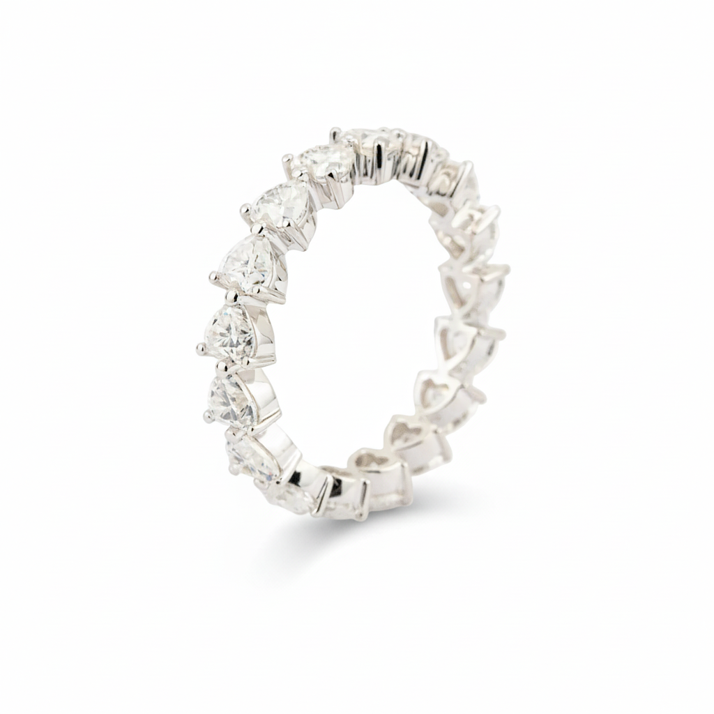 Product view of Moissanite Ring in White Gold