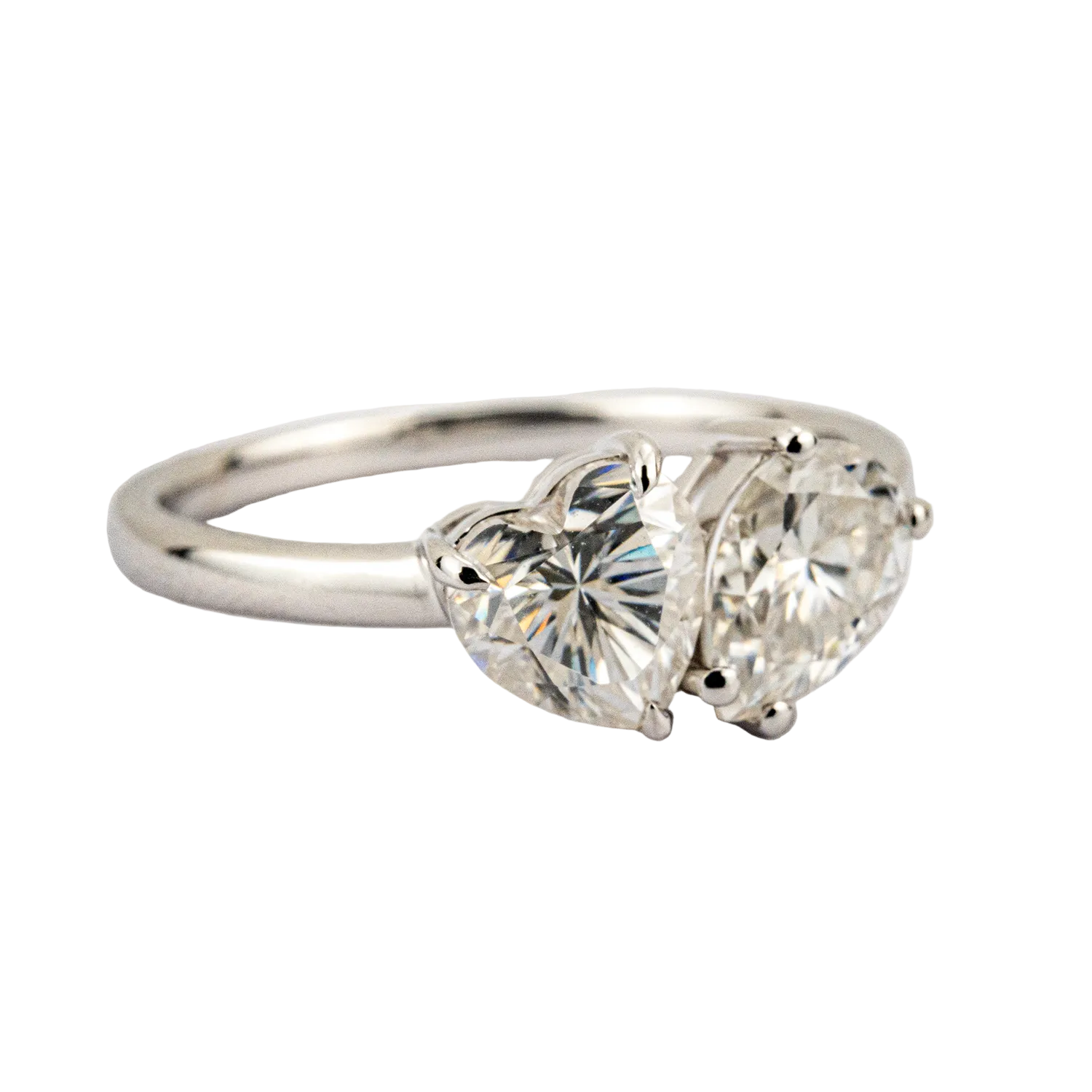 Lifestyle view of Moissanite Engagement Ring in Gold