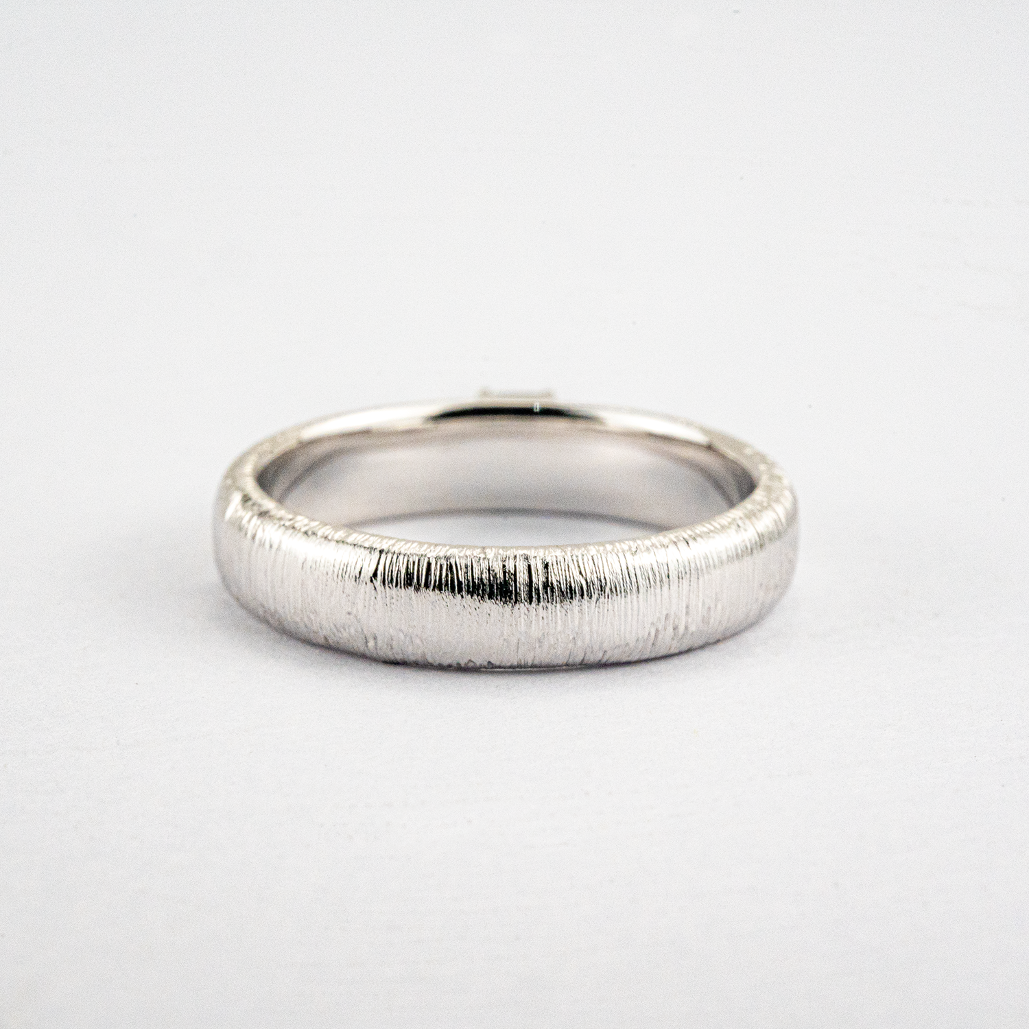 White Gold Textured Couple Ring with Moss Agate Promise Rings Unique Couple Ring