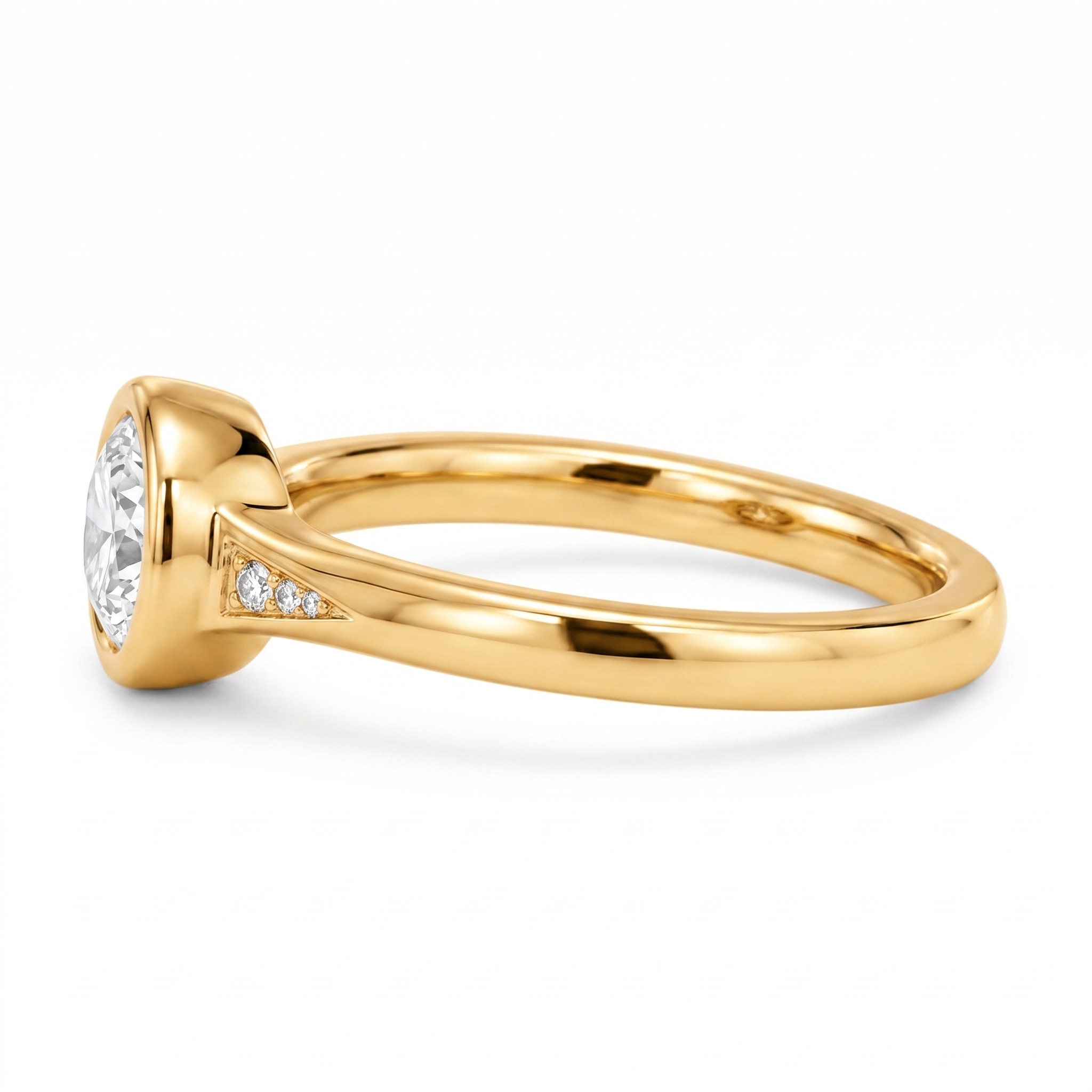 Lifestyle view of Oval Lab-Grown Diamond Ring in Gold