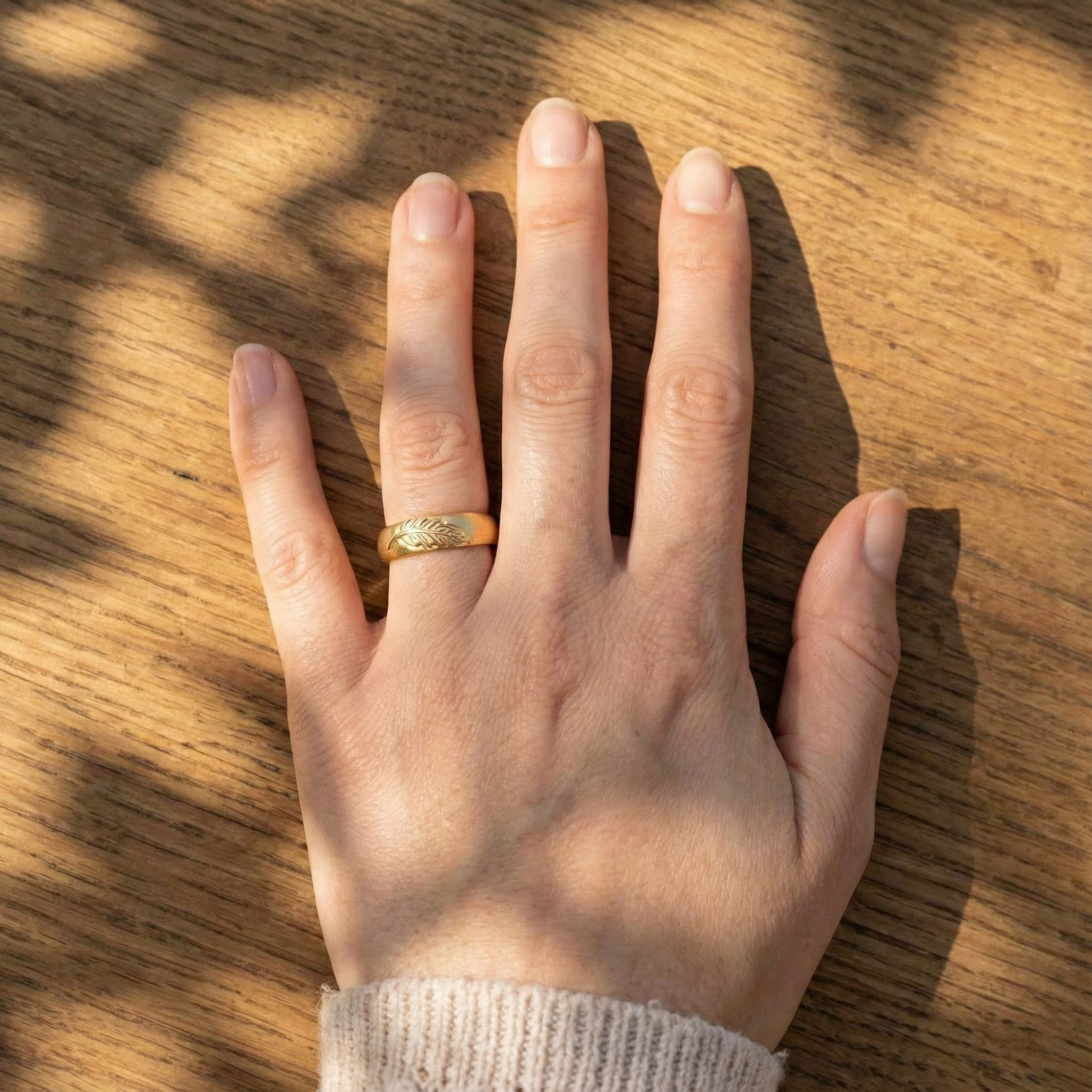 Classic Leaf Minimalist Wedding Promise Band Vintage Leaf Ring Engagement