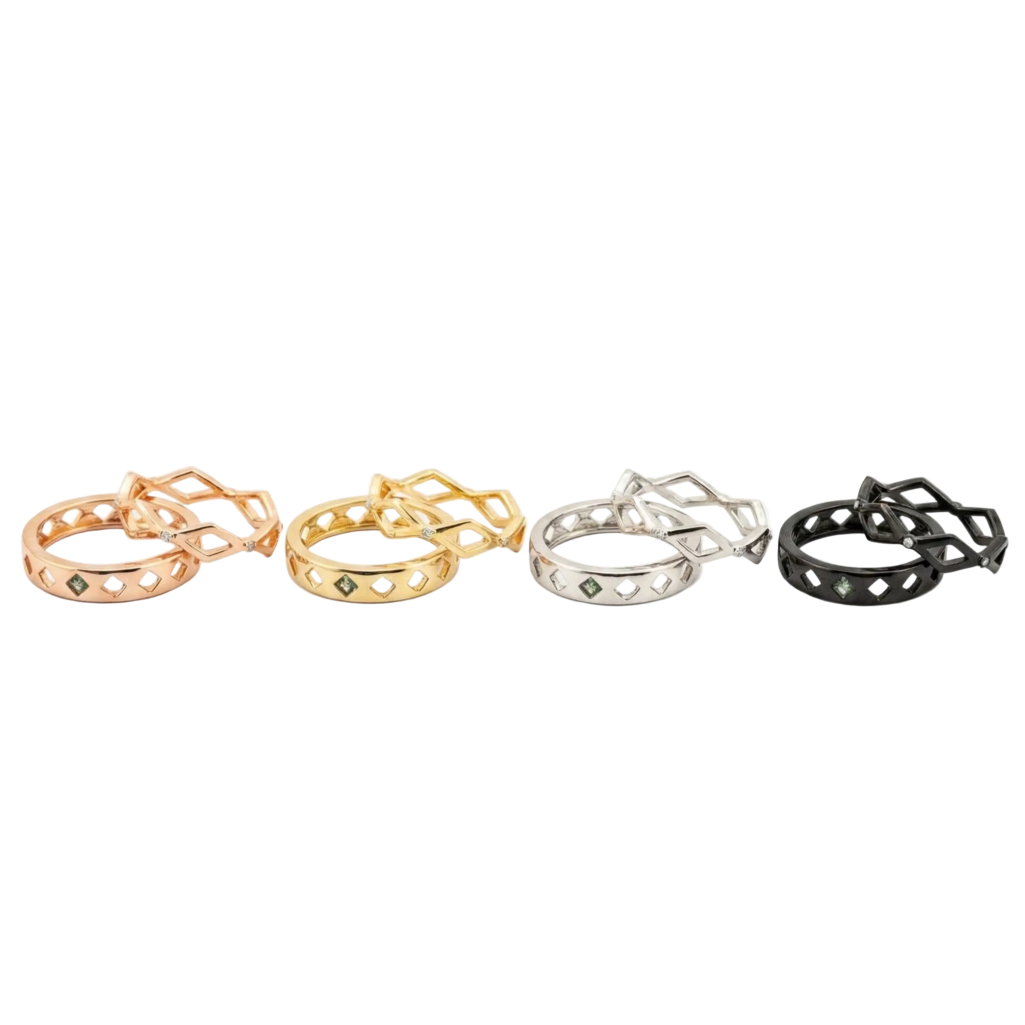Lifestyle view of Moissanite Couple Ring Set in Gold