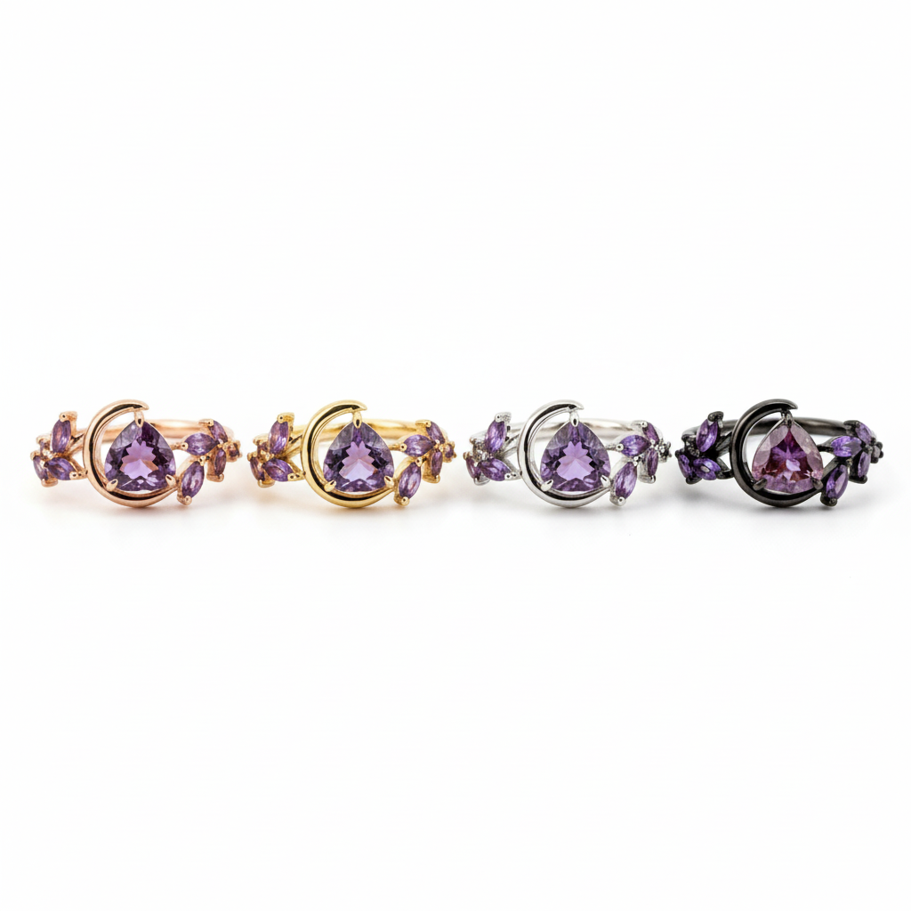 Lifestyle view of Alexandrite Engagement Ring in Gold
