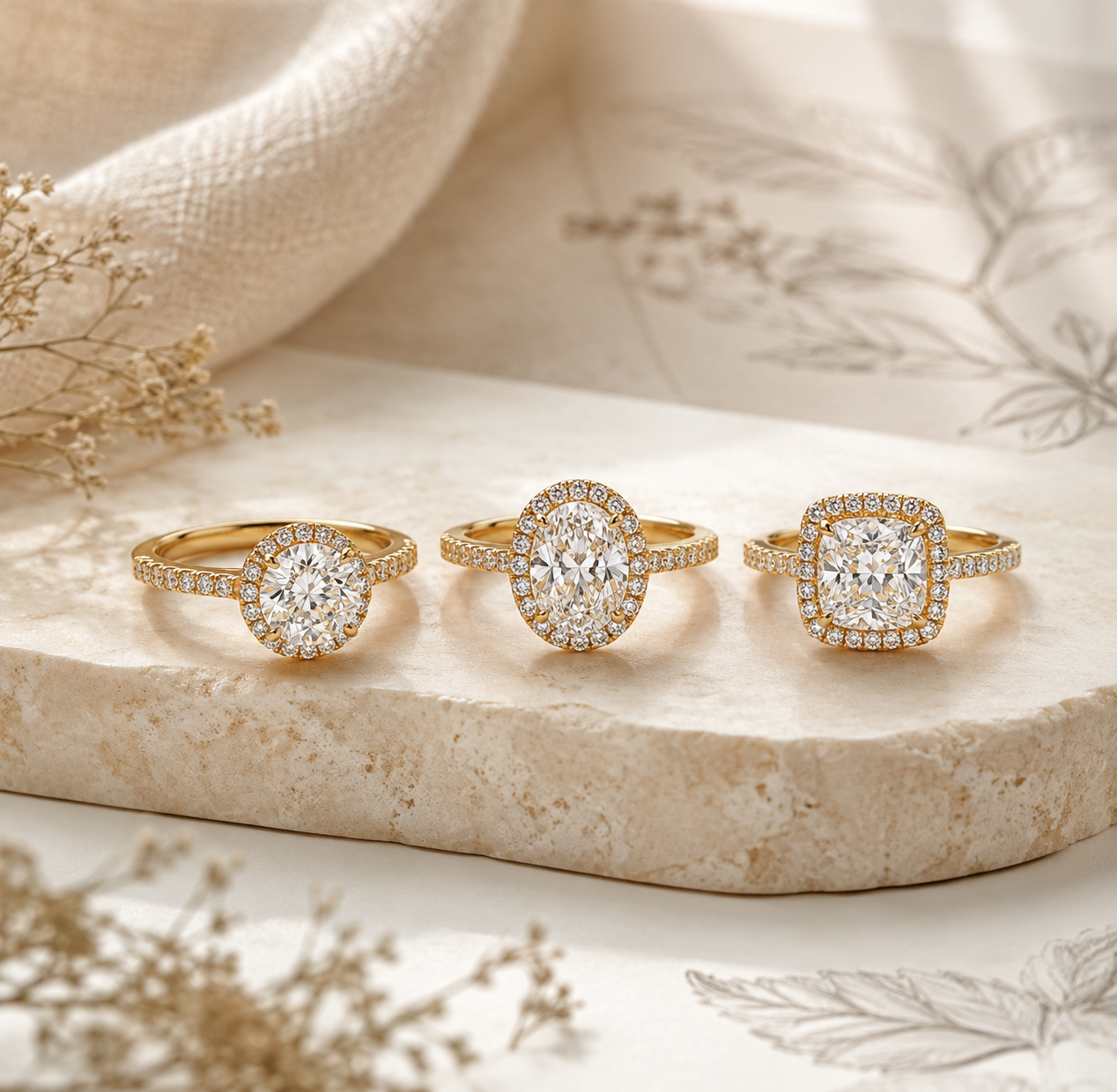 Halo Engagement Rings