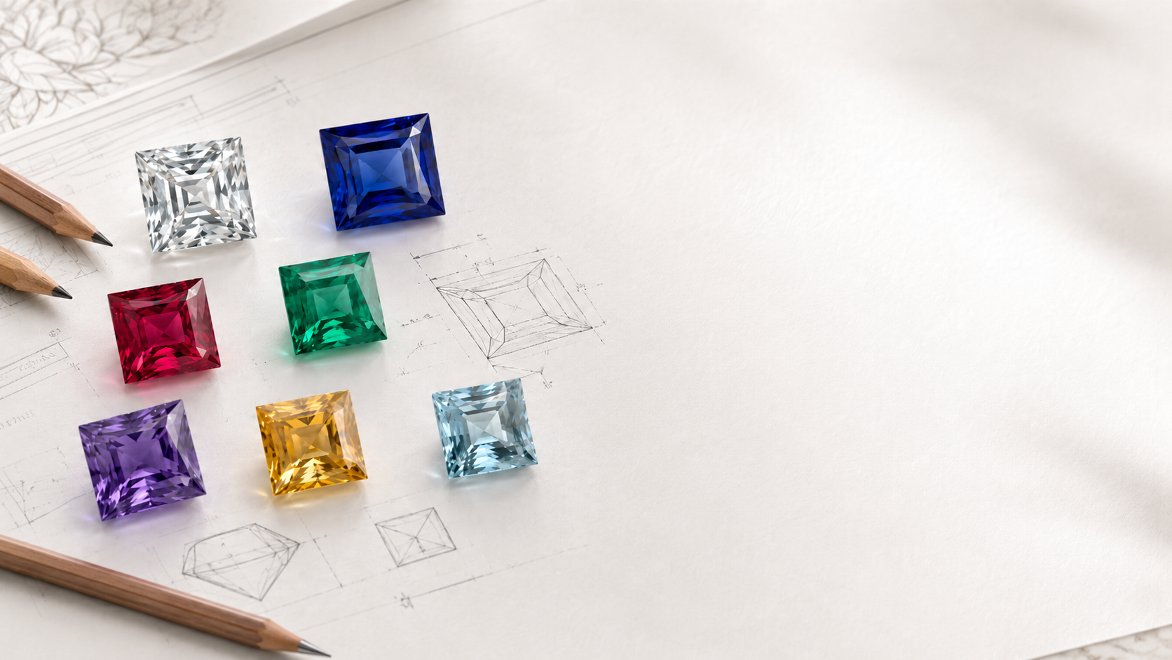 Square Cut Rings