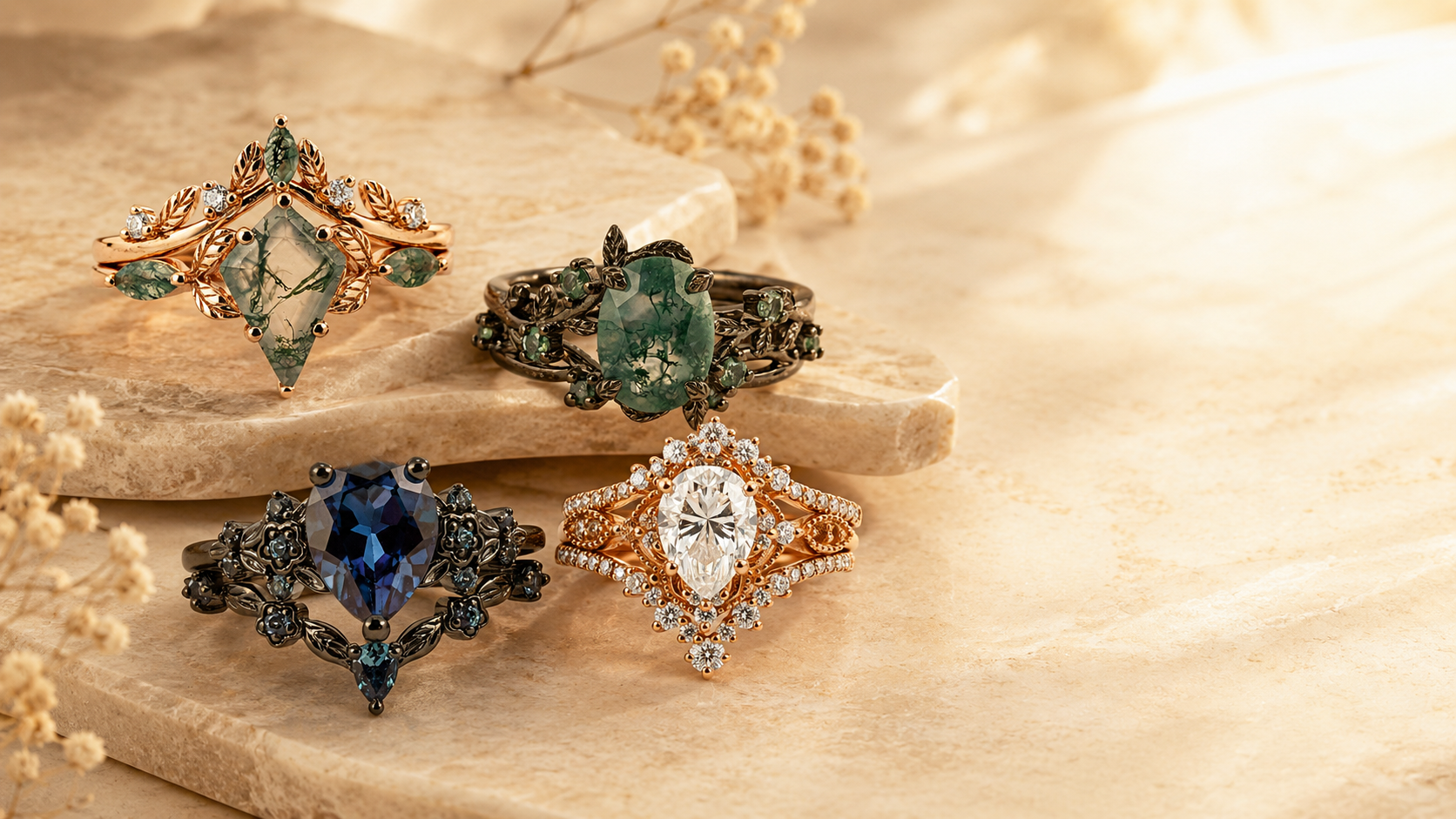 Best selling gold rings and gemstone engagement rings from GemifySpace collection
