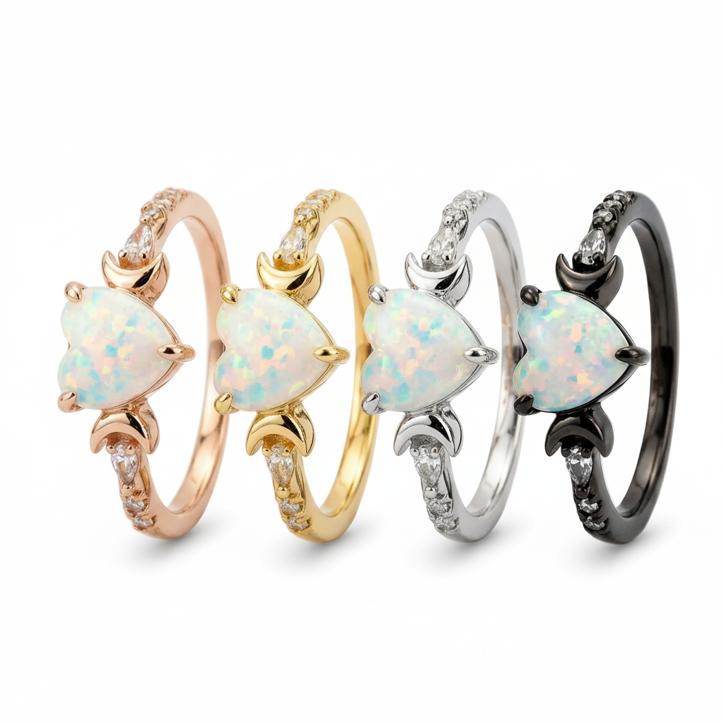 Lifestyle view of Opal Men's Ring in Gold