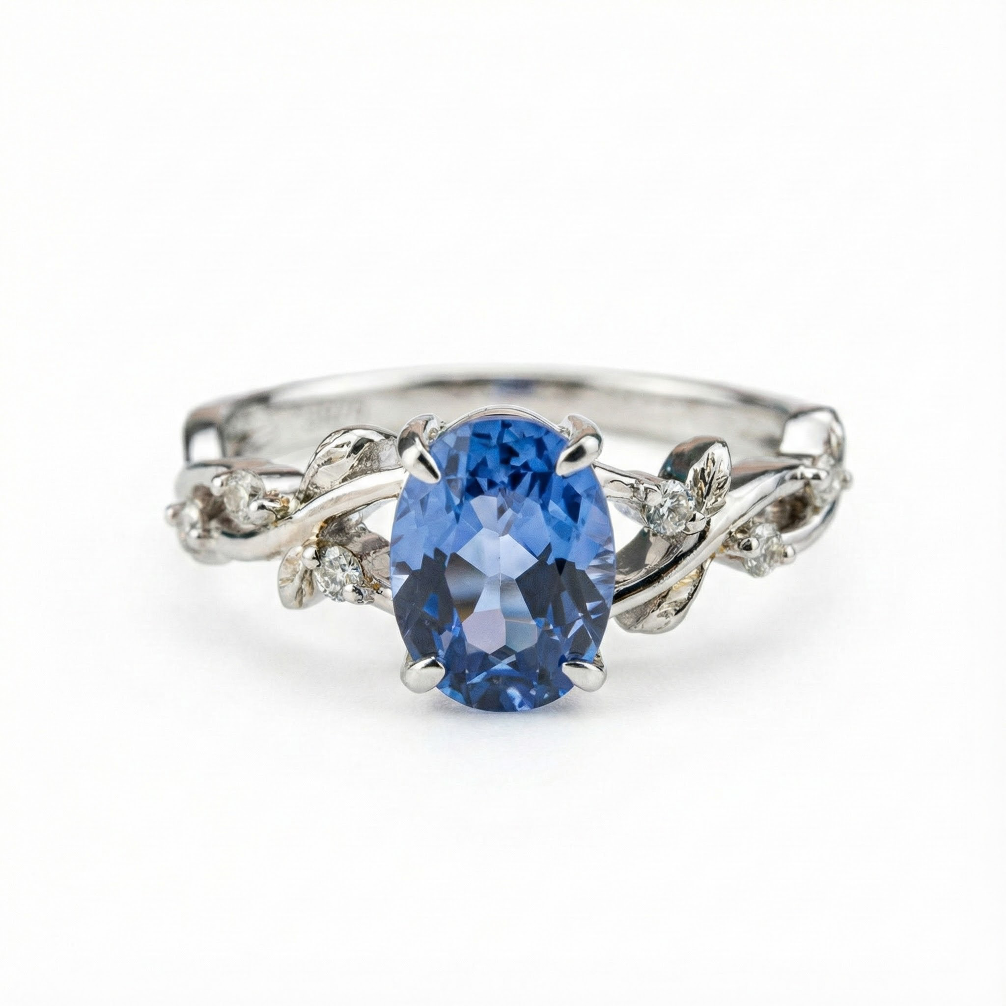 Exquisite Oval Sapphire Unique Ring - Luxury Engagement Jewelry