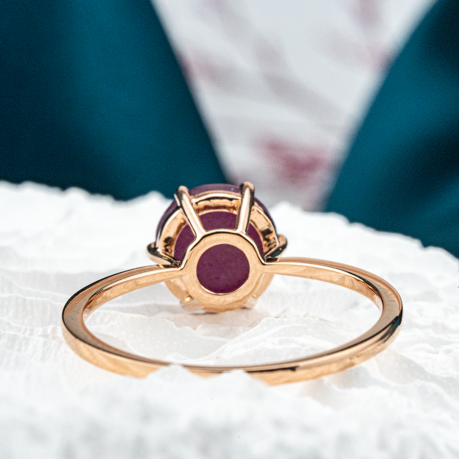 1.5 Carat Round Ruby Engagement Ring Classic Ring Vintage Ruby Ring Ruby Gold Ring
