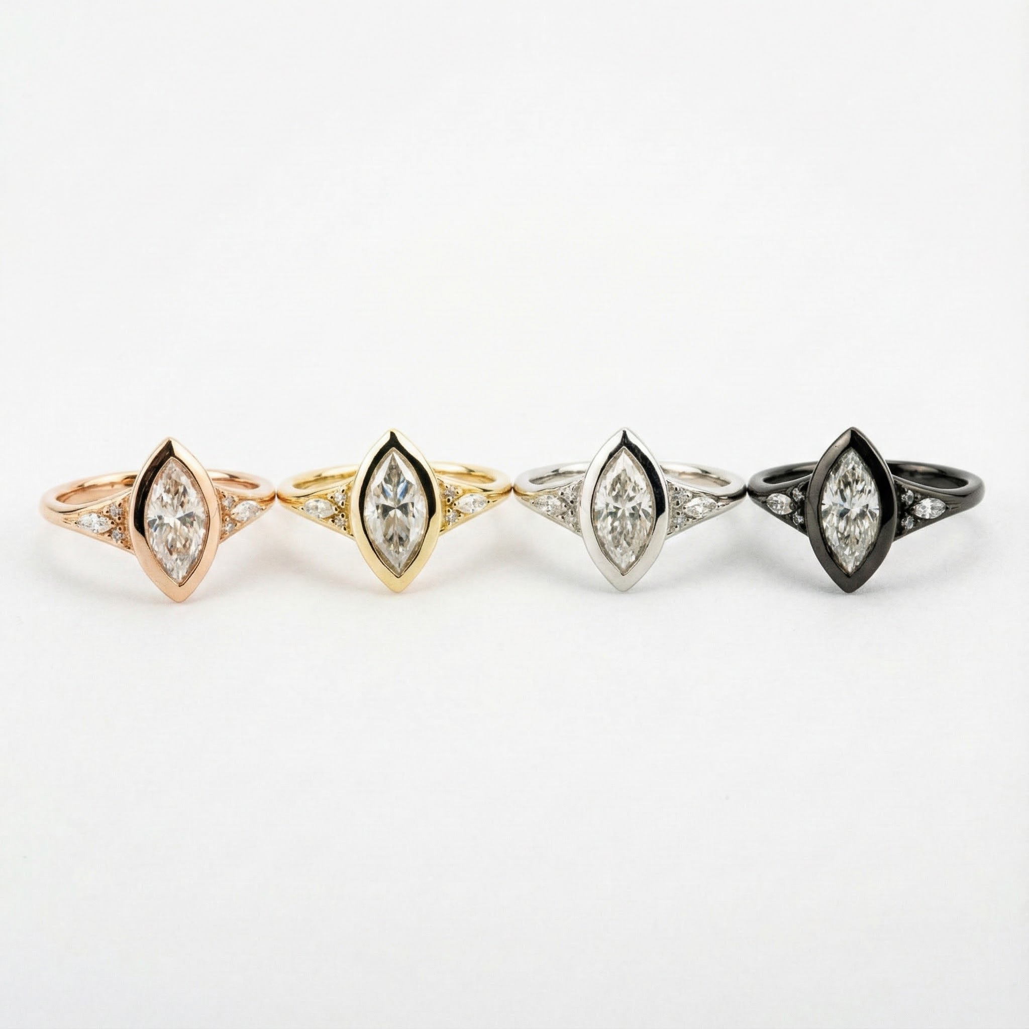 2 Carat Marquise Moissanite Wedding Ring Eternity Rings Vintage Gold Ring Diamond Ring