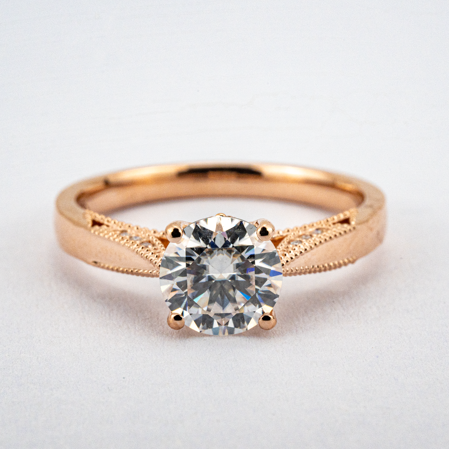 1ct Moissanite/Diamond Eternity Promise Ring Classic Engagement Ring