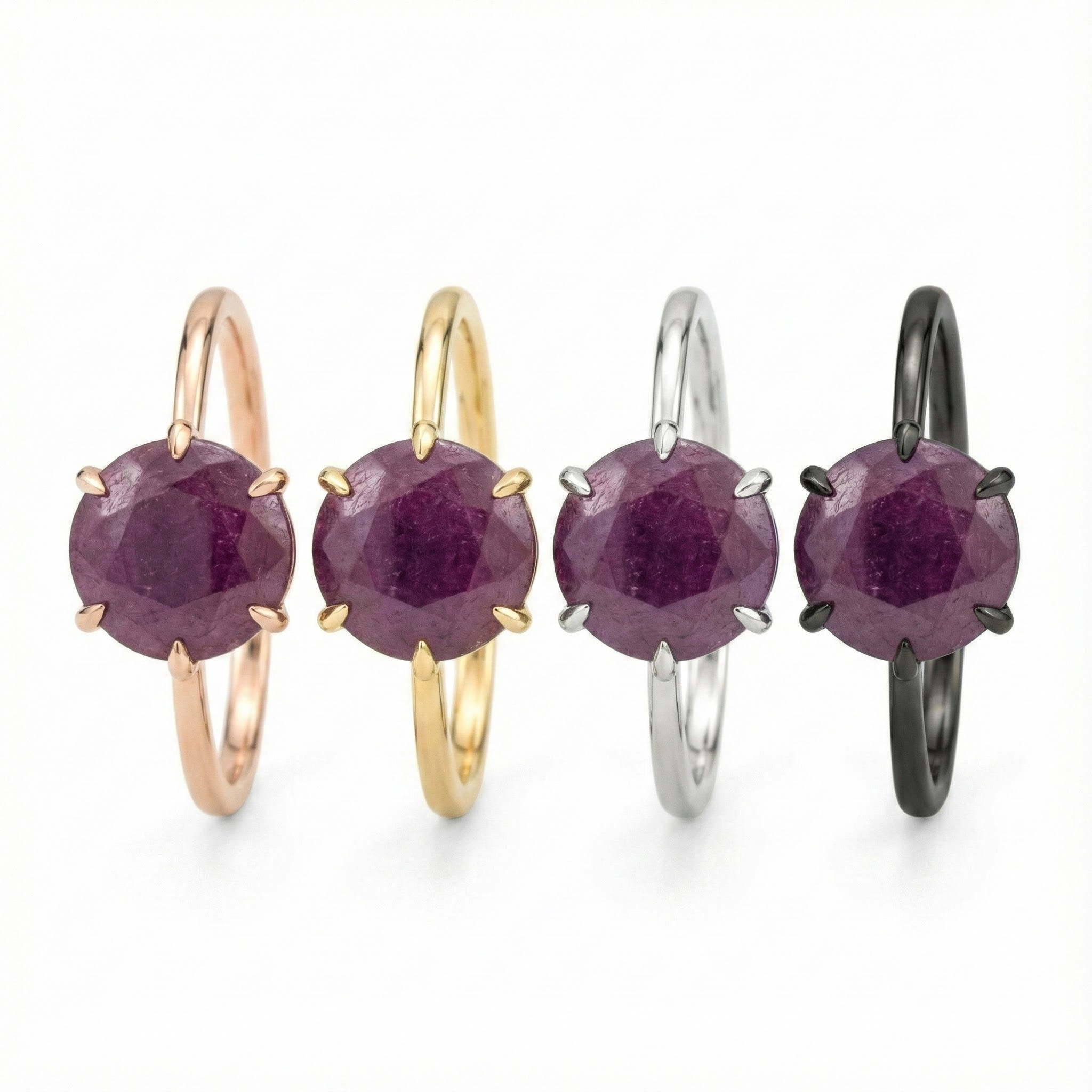 1.5 Carat Round Ruby Engagement Ring Classic Ring nature ruby