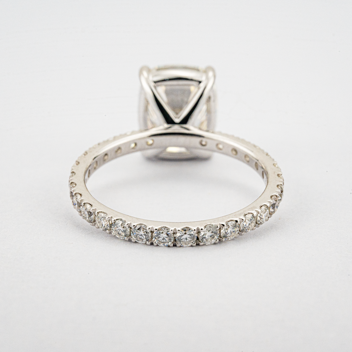 2 Carat Classic Emerald Cut Moissanite White Gold Engagement Ring Set