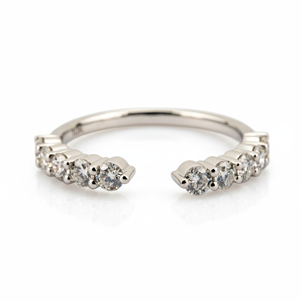 Product view of Marquise Moissanite Ring Set in Gold