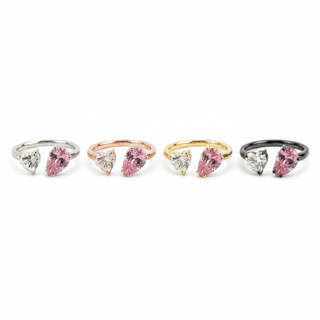 Lifestyle view of Pear Alexandrite Ring in Gold