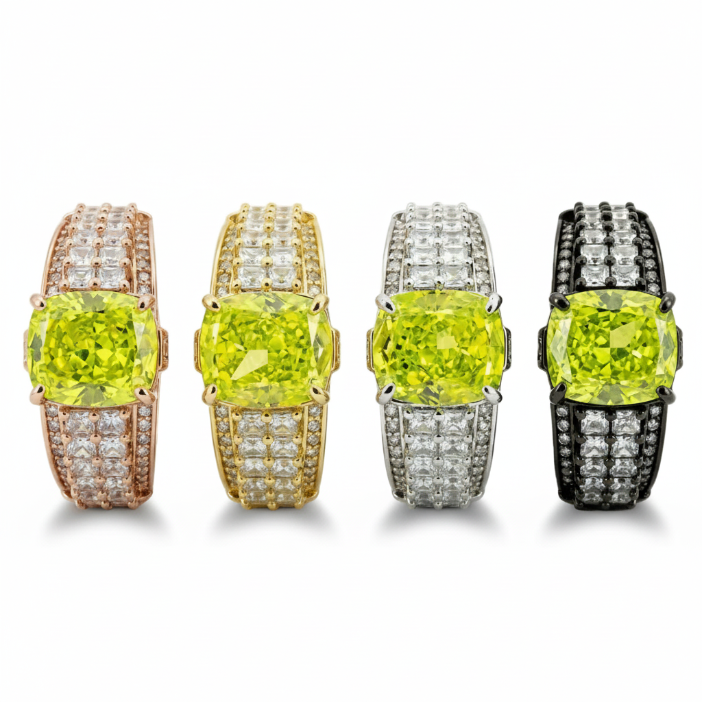 Lifestyle view of Zircon Men's Ring in Gold