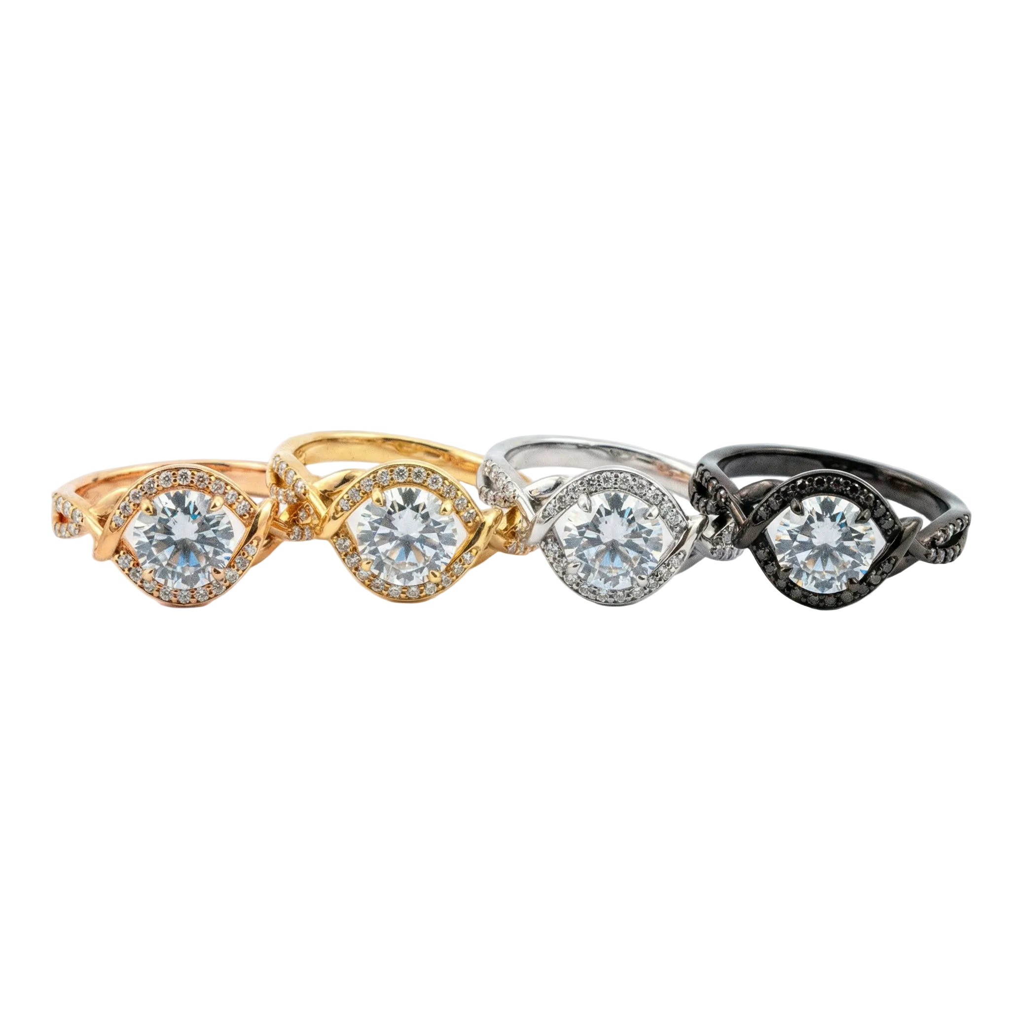Lifestyle view of Moissanite Ring in Gold
