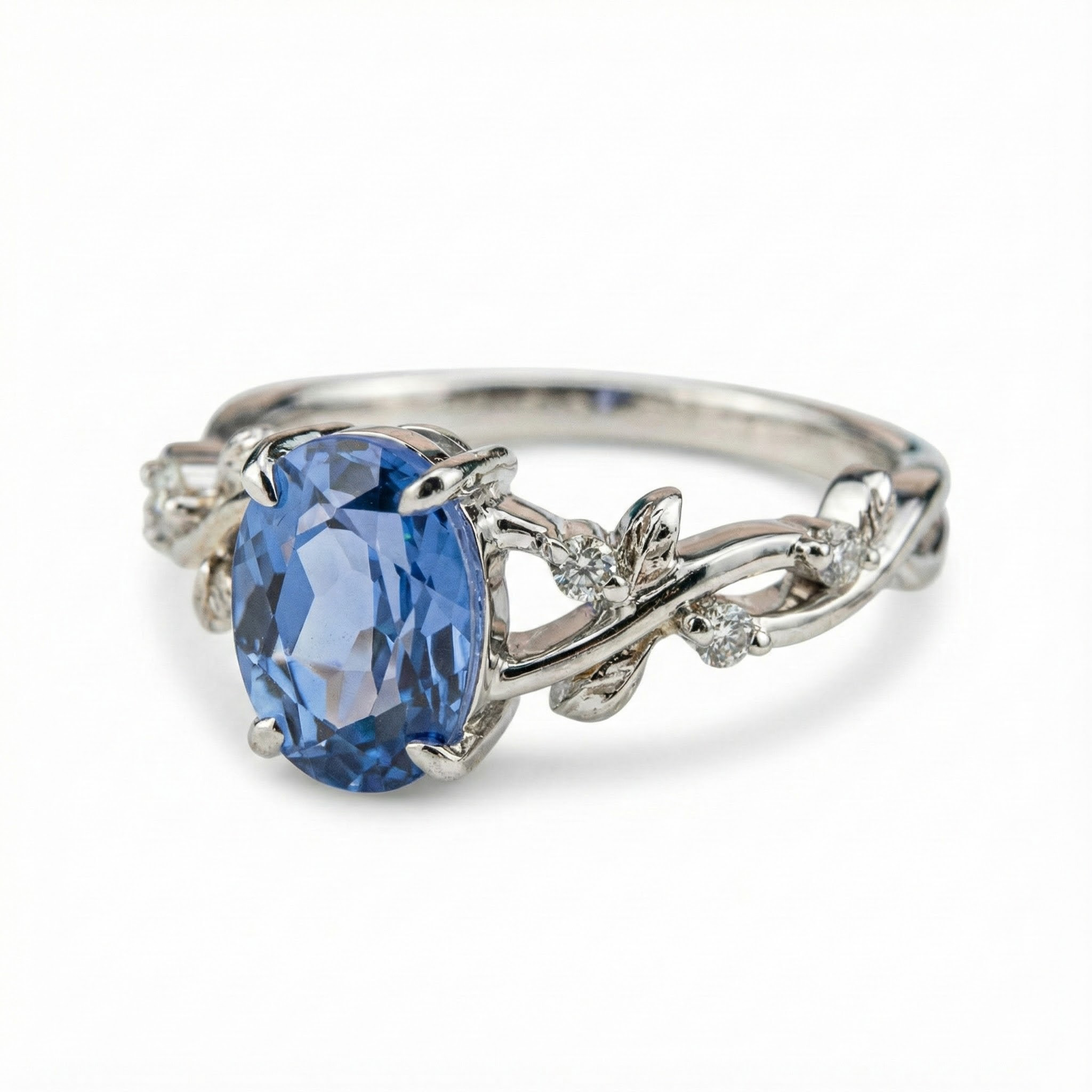 Exquisite Oval Sapphire Unique Ring - Luxury Engagement Jewelry