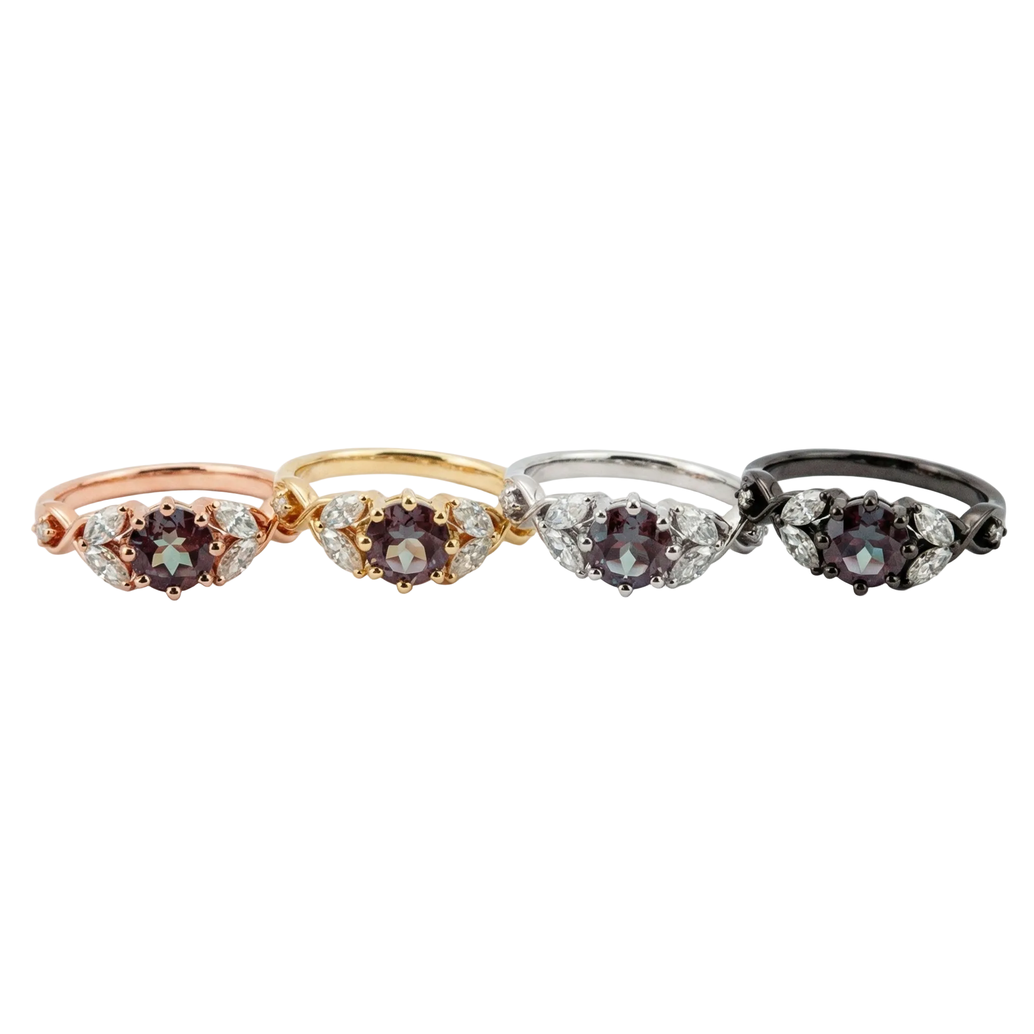 Lifestyle view of Round Alexandrite Ring in Gold