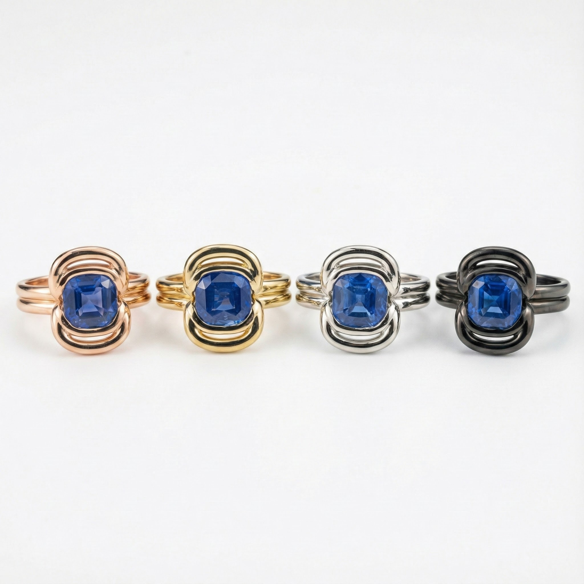 Exquisite sapphire gemstone in a unique design, perfect for an art deco ring